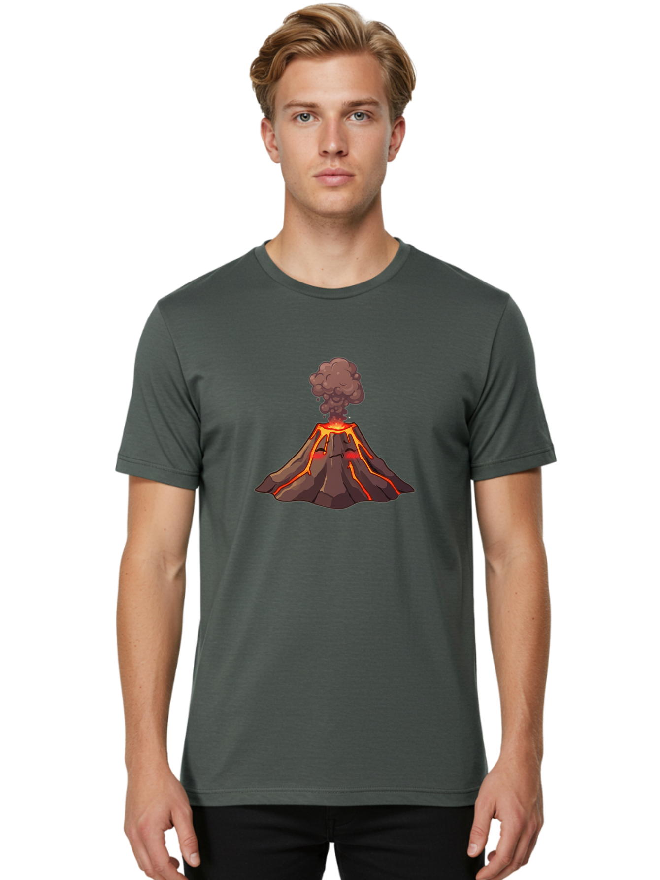 Volcano-Erupting-2 Men'S Graphic Tee, 100% Cotton, Comfortable Casual Summer Wear, Machine Washable, Vintage Camera, Old Camera, Antique Camera, Black Camera, Classic Photography, Photography Equipment, Nostalgic Device, Film Camera, Bai528 22