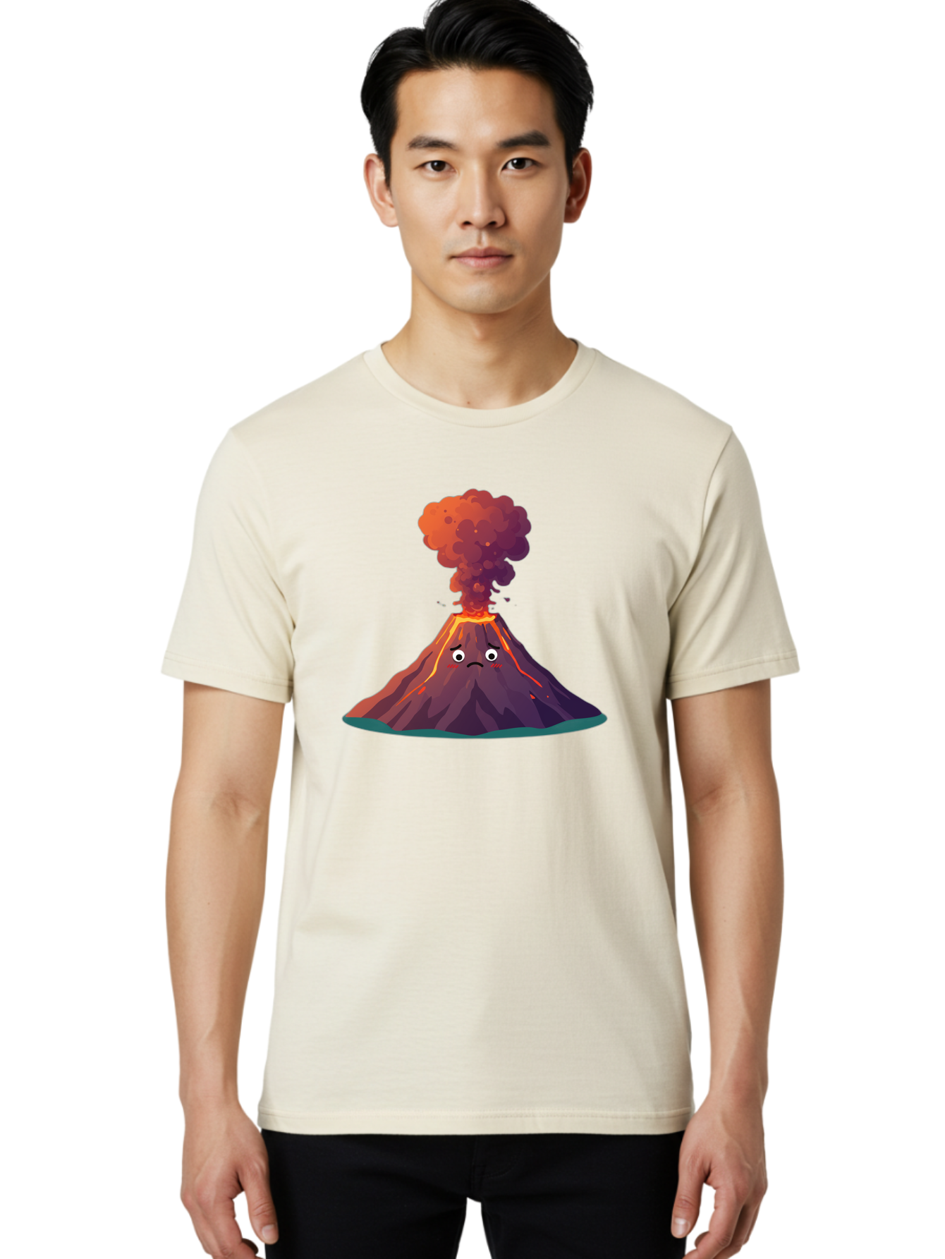 Volcano-Eruption-2 Men'S Graphic Tee, 100% Cotton, Comfortable Casual Summer Wear, Machine Washable, Vintage Camera, Old Camera, Antique Camera, Black Camera, Classic Photography, Photography Equipment, Nostalgic Device, Film Camera, Bai541 25