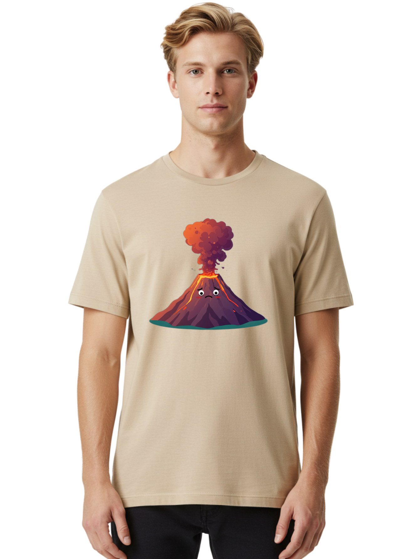 Volcano-Eruption-2 Men'S Graphic Tee, 100% Cotton, Comfortable Casual Summer Wear, Machine Washable, Vintage Camera, Old Camera, Antique Camera, Black Camera, Classic Photography, Photography Equipment, Nostalgic Device, Film Camera, Bai541 17