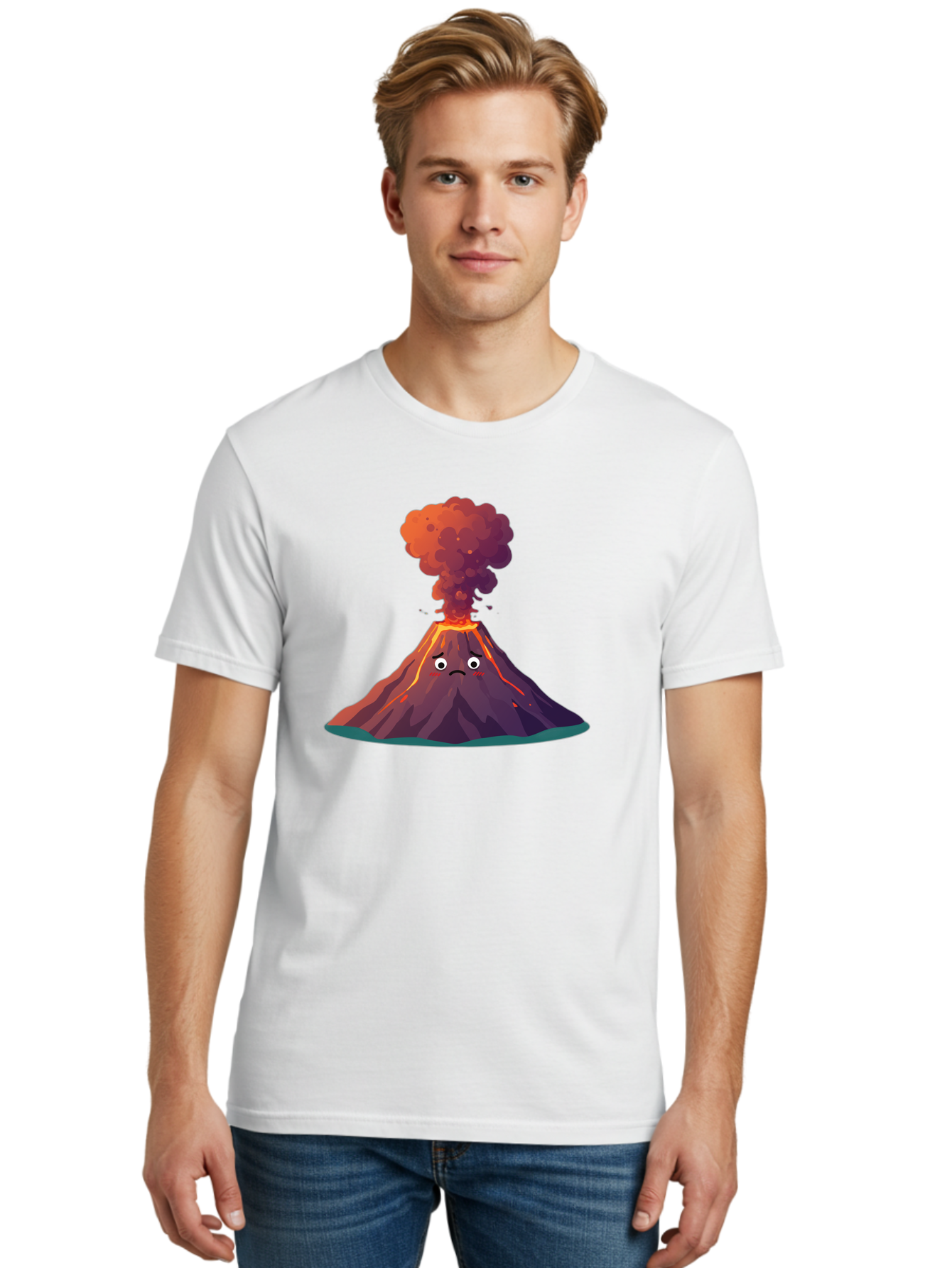 Volcano-Eruption-2 Men'S Graphic Tee, 100% Cotton, Comfortable Casual Summer Wear, Machine Washable, Vintage Camera, Old Camera, Antique Camera, Black Camera, Classic Photography, Photography Equipment, Nostalgic Device, Film Camera, Bai541 16