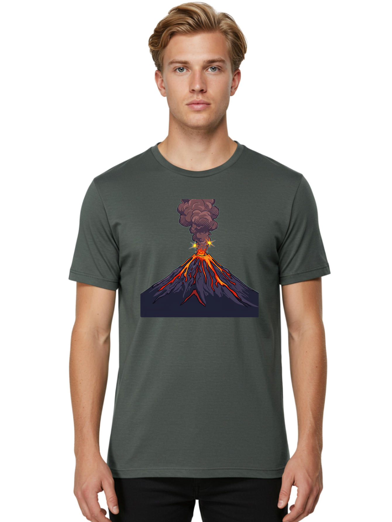 Volcano-Eruption-6 Men'S Graphic Tee, 100% Cotton, Comfortable Casual Summer Wear, Machine Washable, Vintage Camera, Old Camera, Antique Camera, Black Camera, Classic Photography, Photography Equipment, Nostalgic Device, Film Camera, Bai545 28