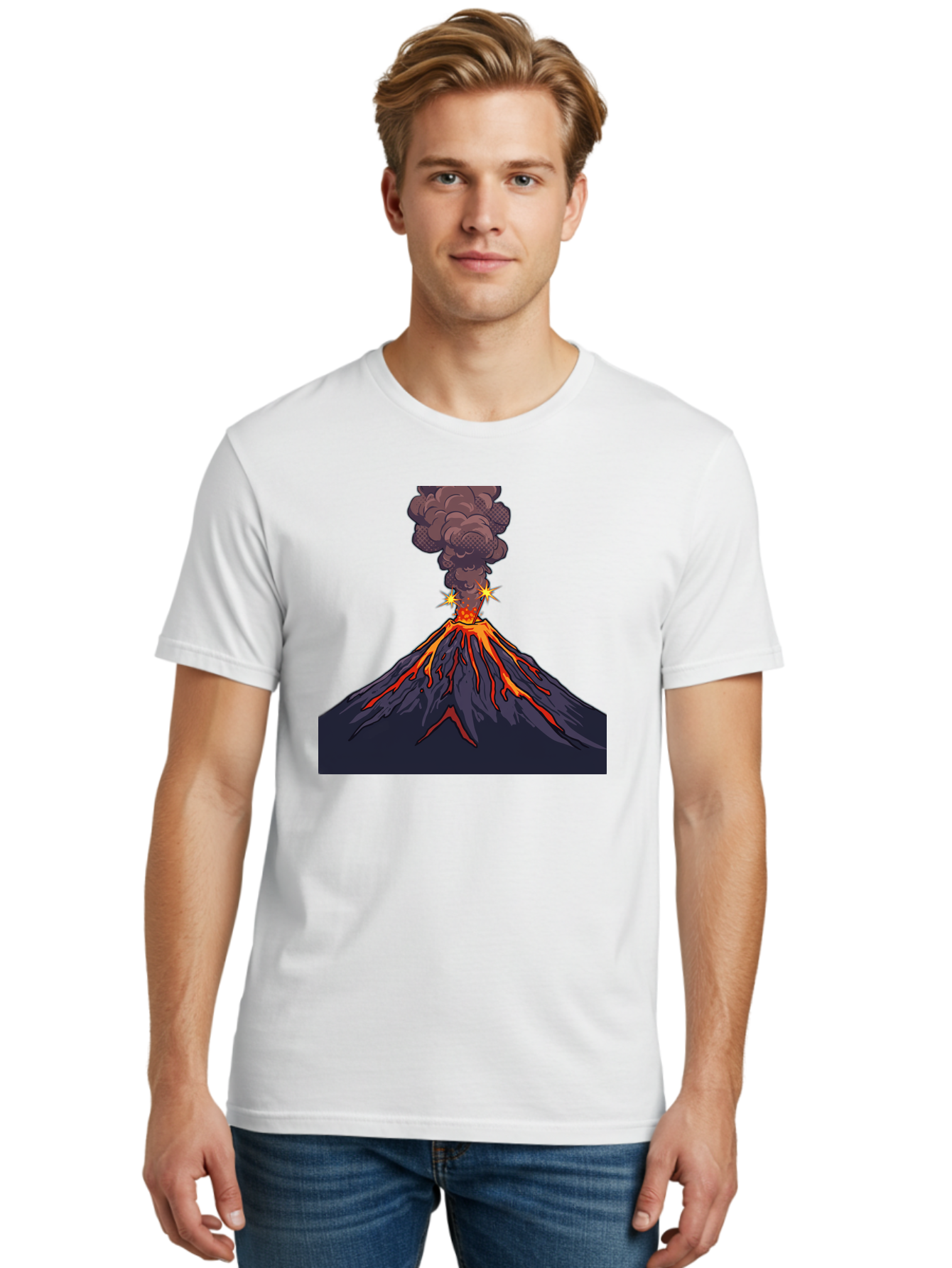 Volcano-Eruption-6 Men'S Graphic Tee, 100% Cotton, Comfortable Casual Summer Wear, Machine Washable, Vintage Camera, Old Camera, Antique Camera, Black Camera, Classic Photography, Photography Equipment, Nostalgic Device, Film Camera, Bai545 30