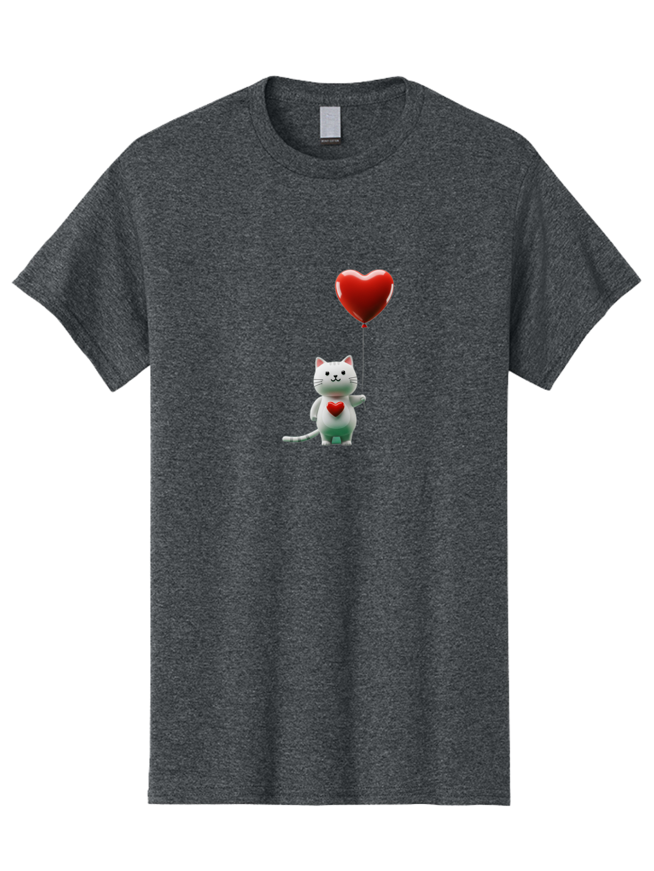 White-Cat-With-Heart-Balloon Men'S Graphic Tee, 100% Cotton, Comfortable Casual Summer Wear, Machine Washable, Vintage Camera, Old Camera, Antique Camera, Black Camera, Classic Photography, Photography Equipment, Nostalgic Device, Film Camera, Bai557 14