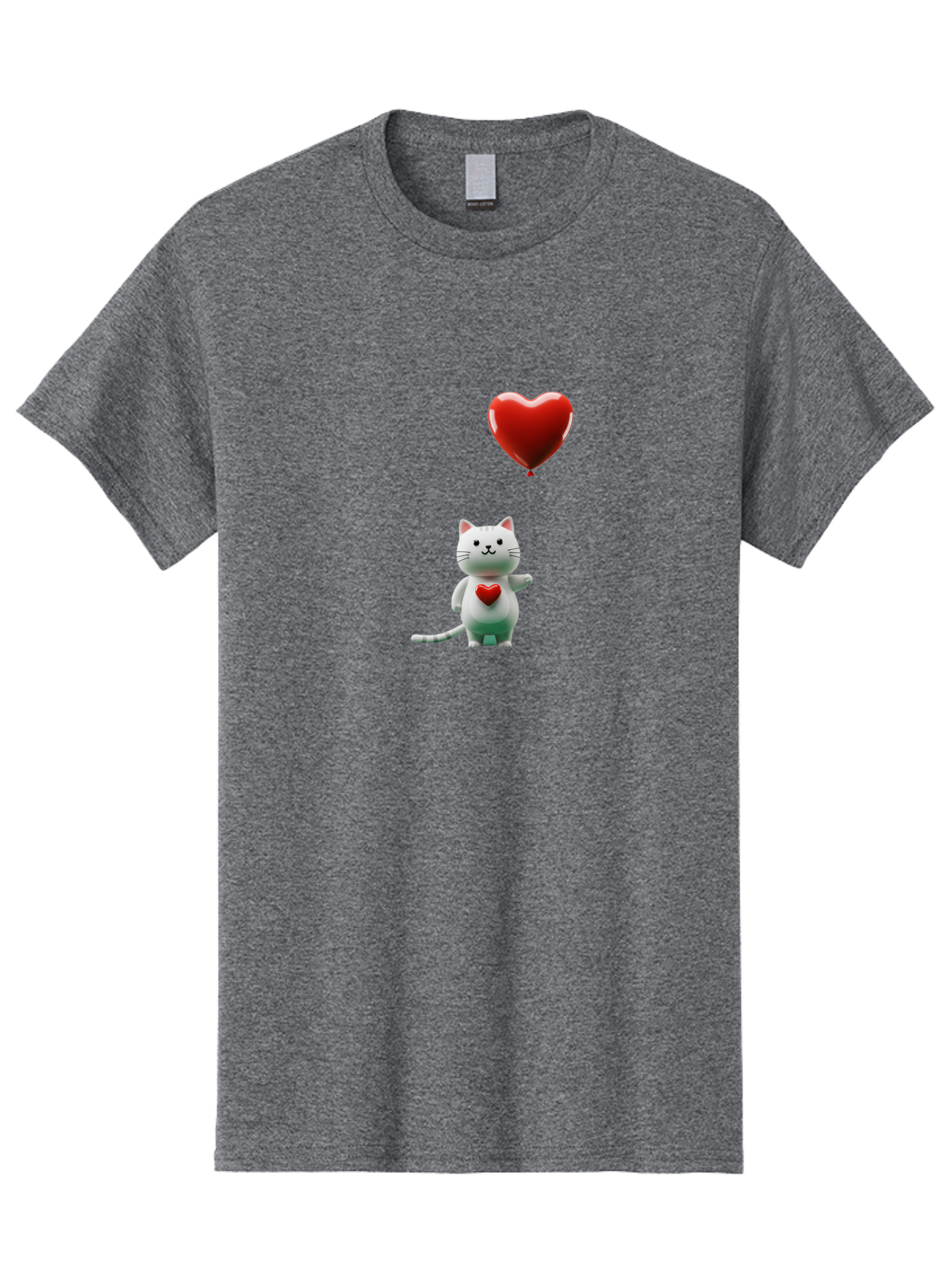 White-Cat-With-Heart-Balloon Men'S Graphic Tee, 100% Cotton, Comfortable Casual Summer Wear, Machine Washable, Vintage Camera, Old Camera, Antique Camera, Black Camera, Classic Photography, Photography Equipment, Nostalgic Device, Film Camera, Bai557 5