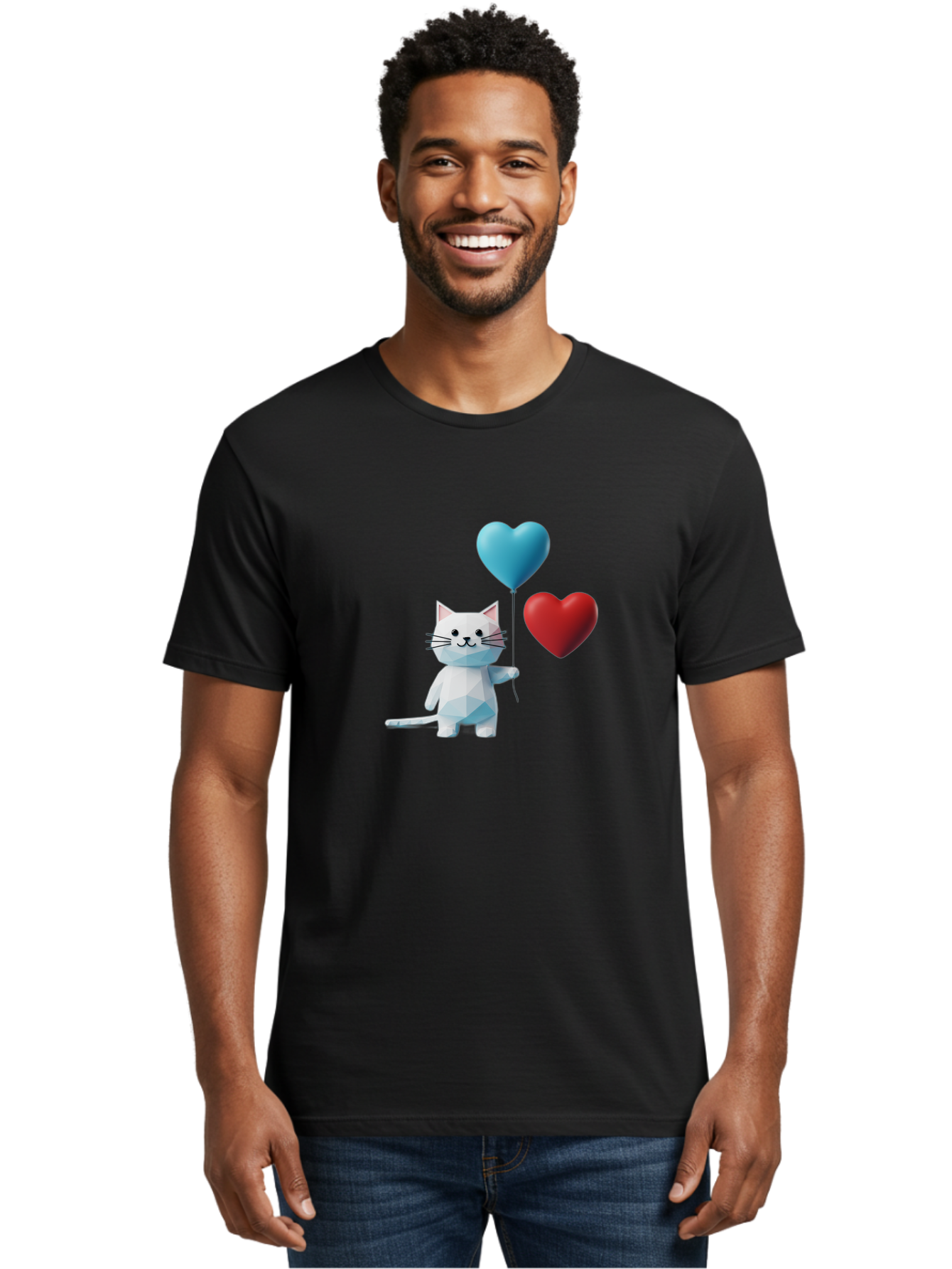White-Cat-With-Heart-Balloons Men'S Graphic Tee, 100% Cotton, Comfortable Casual Summer Wear, Machine Washable, Vintage Camera, Old Camera, Antique Camera, Black Camera, Classic Photography, Photography Equipment, Nostalgic Device, Bai558 25