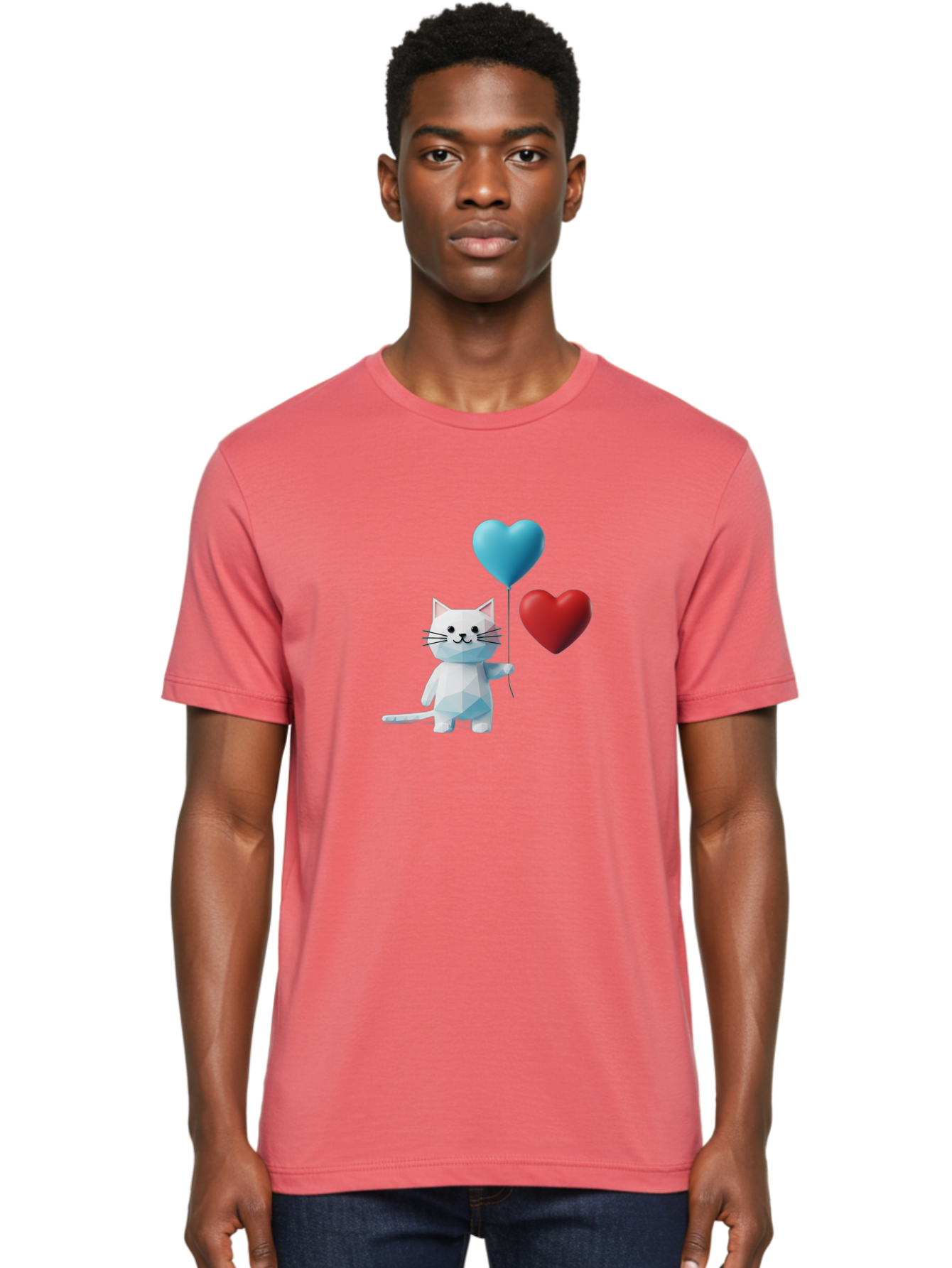 White-Cat-With-Heart-Balloons Men'S Graphic Tee, 100% Cotton, Comfortable Casual Summer Wear, Machine Washable, Vintage Camera, Old Camera, Antique Camera, Black Camera, Classic Photography, Photography Equipment, Nostalgic Device, Bai558 16