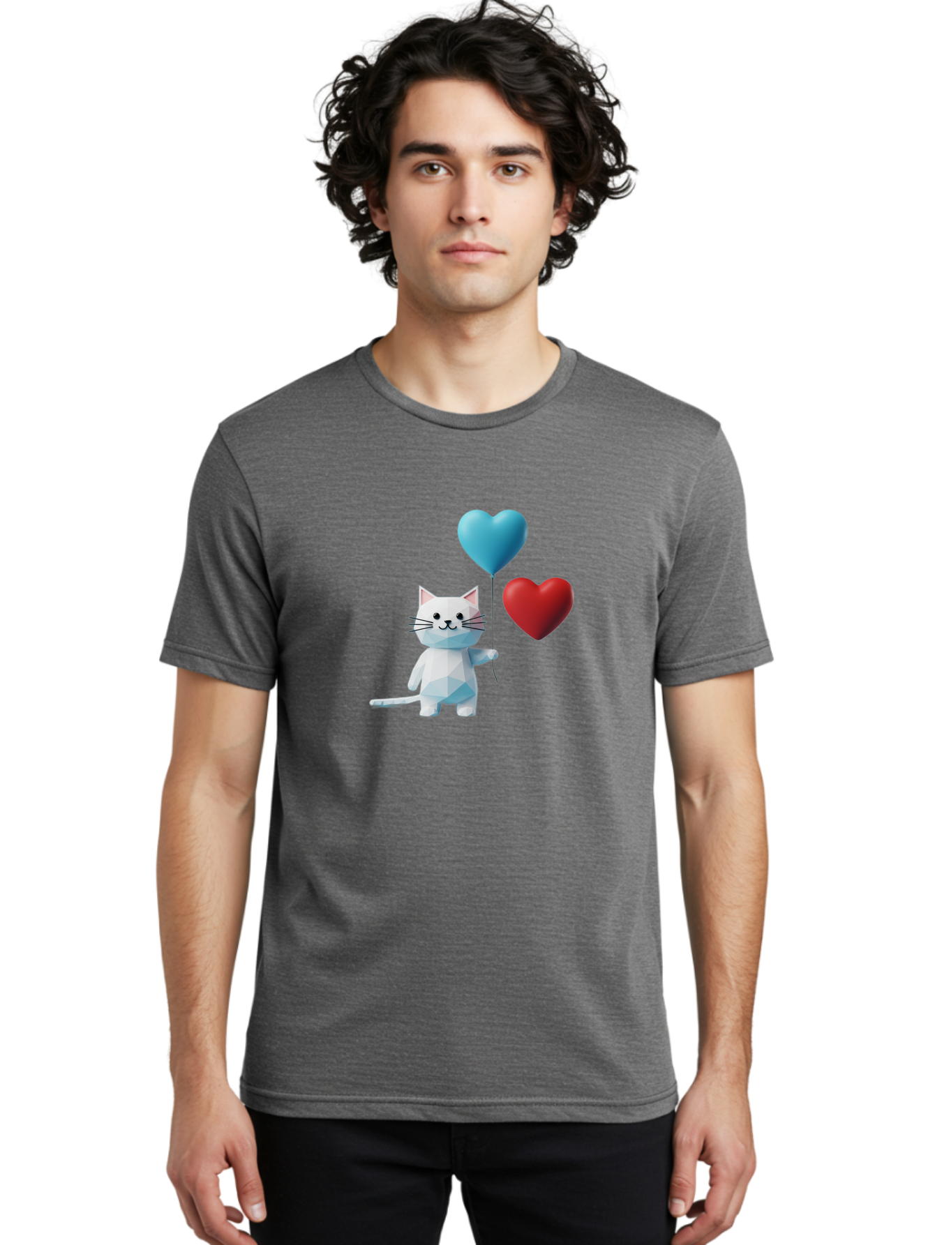 White-Cat-With-Heart-Balloons Men'S Graphic Tee, 100% Cotton, Comfortable Casual Summer Wear, Machine Washable, Vintage Camera, Old Camera, Antique Camera, Black Camera, Classic Photography, Photography Equipment, Nostalgic Device, Bai558 27