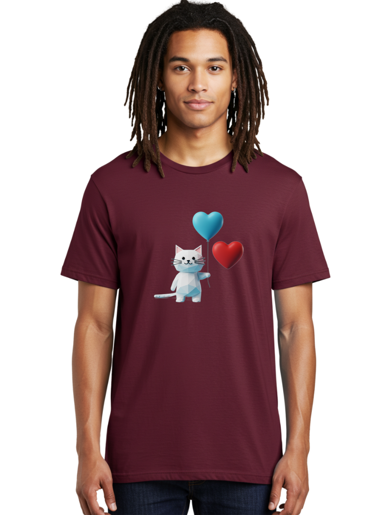 White-Cat-With-Heart-Balloons Men'S Graphic Tee, 100% Cotton, Comfortable Casual Summer Wear, Machine Washable, Vintage Camera, Old Camera, Antique Camera, Black Camera, Classic Photography, Photography Equipment, Nostalgic Device, Bai558 26