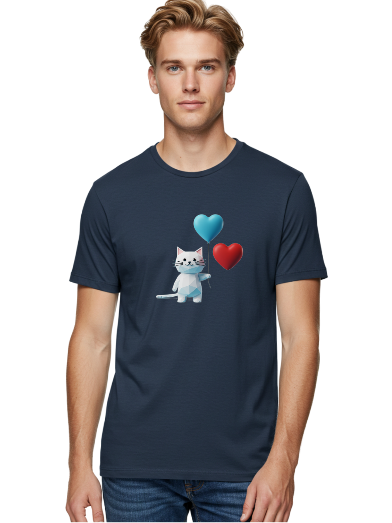 White-Cat-With-Heart-Balloons Men'S Graphic Tee, 100% Cotton, Comfortable Casual Summer Wear, Machine Washable, Vintage Camera, Old Camera, Antique Camera, Black Camera, Classic Photography, Photography Equipment, Nostalgic Device, Bai558 24