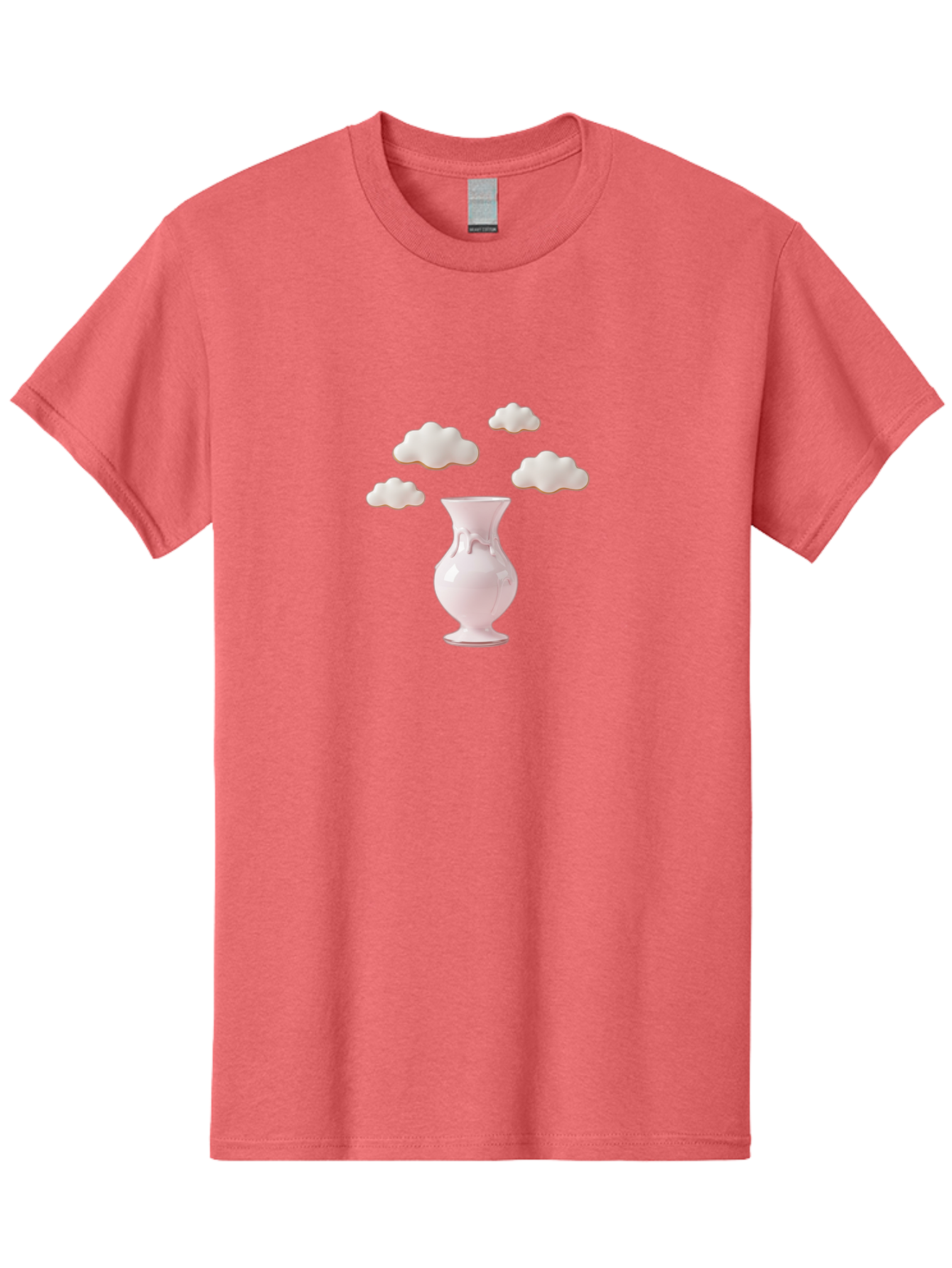 White-Vase-With-Clouds Men'S Graphic Tee, 100% Cotton, Comfortable Casual Summer Wear, Machine Washable, Vintage Camera, Old Camera, Antique Camera, Black Camera, Classic Photography, Photography Equipment, Nostalgic Device, Film Camera, Bai559 3