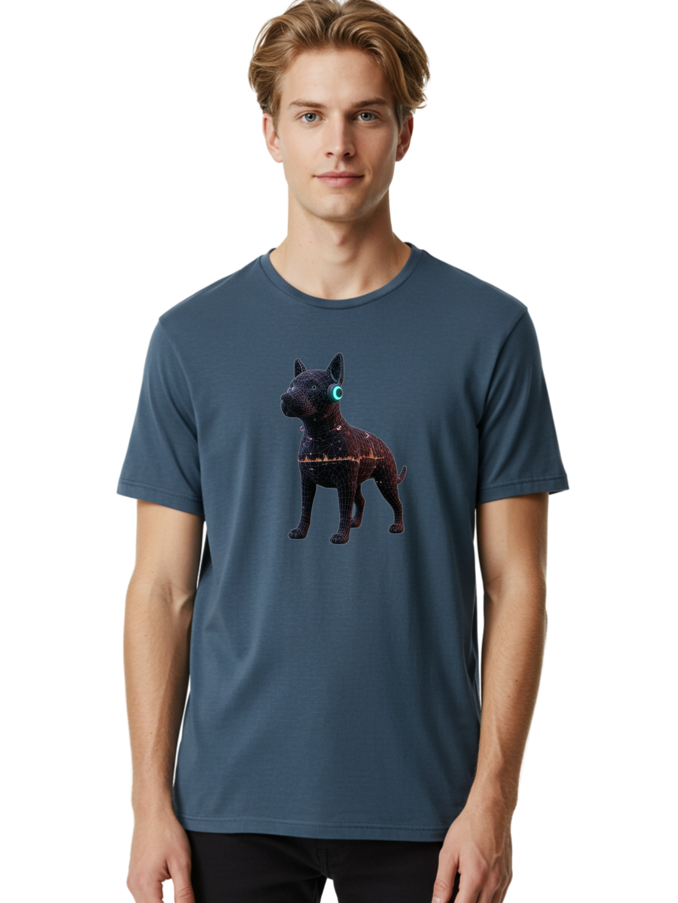 Wireframe-Dog Men'S Graphic Tee, 100% Cotton, Comfortable Casual Summer Wear, Machine Washable, Vintage Camera, Old Camera, Antique Camera, Black Camera, Classic Photography, Photography Equipment, Nostalgic Device, Film Camera, Camera Art Bai560 24