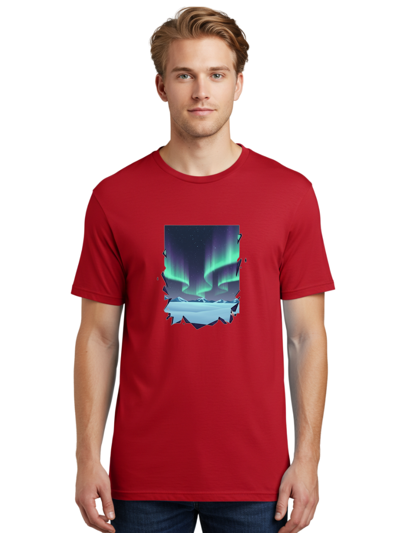 Aurora-Borealis-1 Men'S Graphic Tee, 100% Cotton, Comfortable Casual Summer Wear, Machine Washable, Vintage Camera, Old Camera, Antique Camera, Black Camera, Classic Photography, Photography Equipment, Nostalgic Device, Film Camera, Camera Art Bai580 18