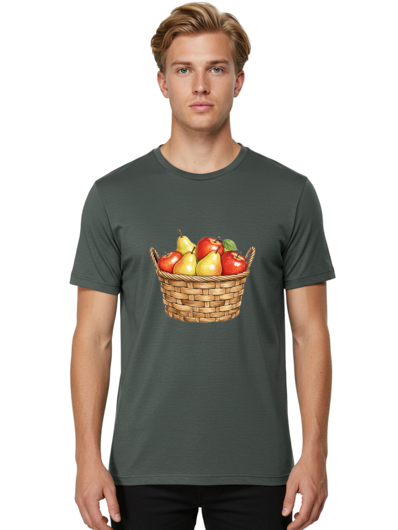Basket-Of-Apples-And-Pears Men'S Graphic Tee, 100% Cotton, Comfortable Casual Summer Wear, Machine Washable, Vintage Camera, Old Camera, Antique Camera, Black Camera, Classic Photography, Photography Equipment, Nostalgic Device, Film Camera, Bai584 23