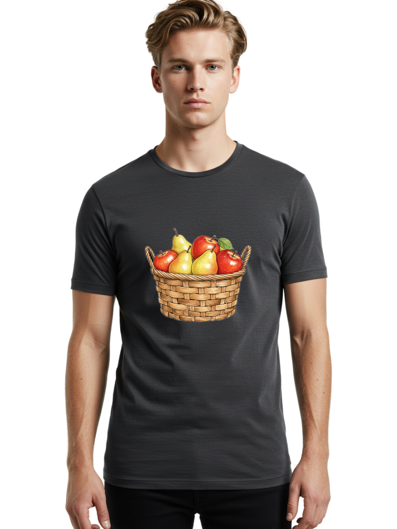 Basket-Of-Apples-And-Pears Men'S Graphic Tee, 100% Cotton, Comfortable Casual Summer Wear, Machine Washable, Vintage Camera, Old Camera, Antique Camera, Black Camera, Classic Photography, Photography Equipment, Nostalgic Device, Film Camera, Bai584 26
