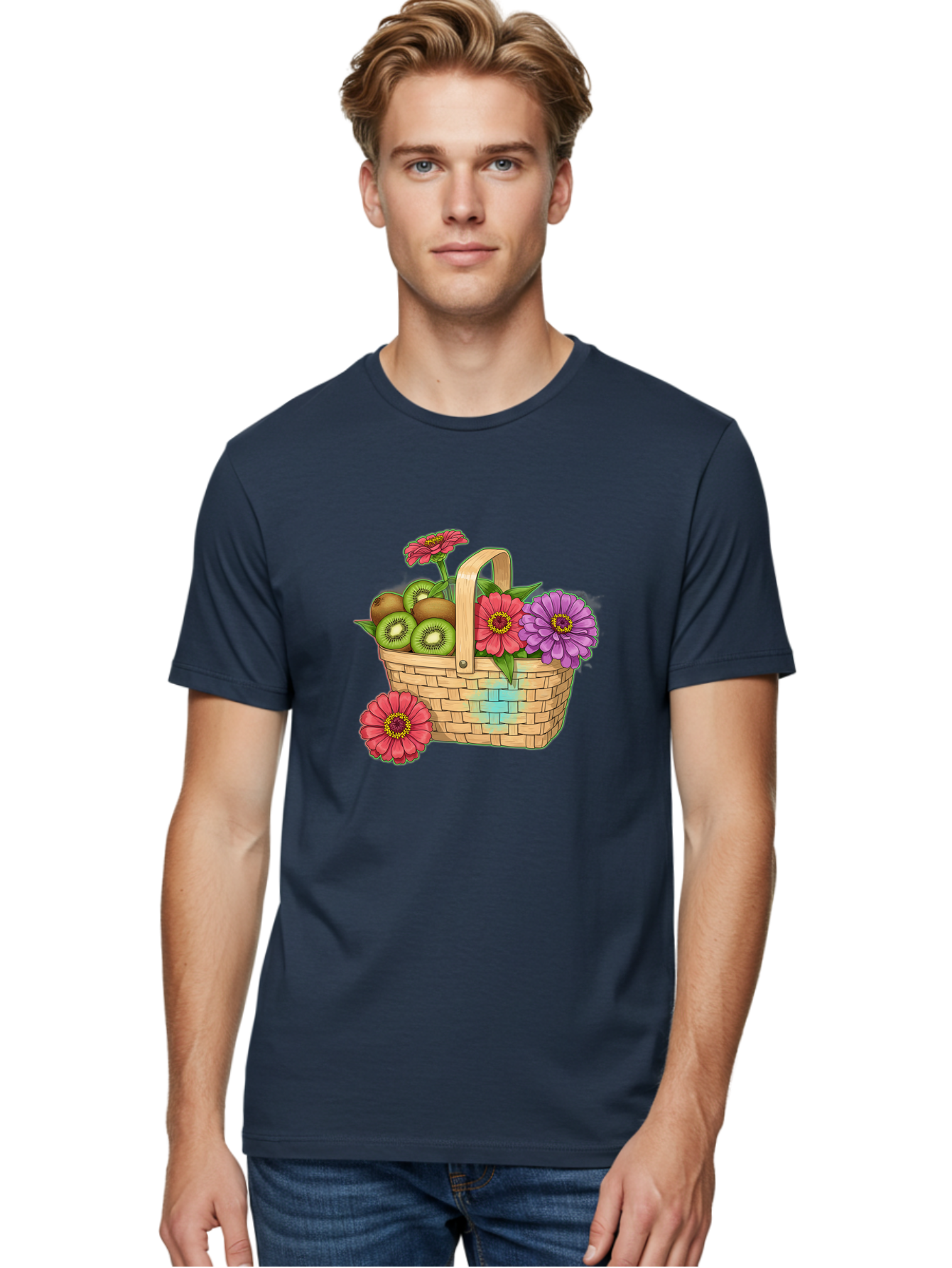 Basket-Of-Flowers-And-Kiwi-Fruits Men'S Graphic Tee, 100% Cotton, Comfortable Casual Summer Wear, Machine Washable, Vintage Camera, Old Camera, Antique Camera, Black Camera, Classic Photography, Photography Equipment, Nostalgic Device, Bai587 23
