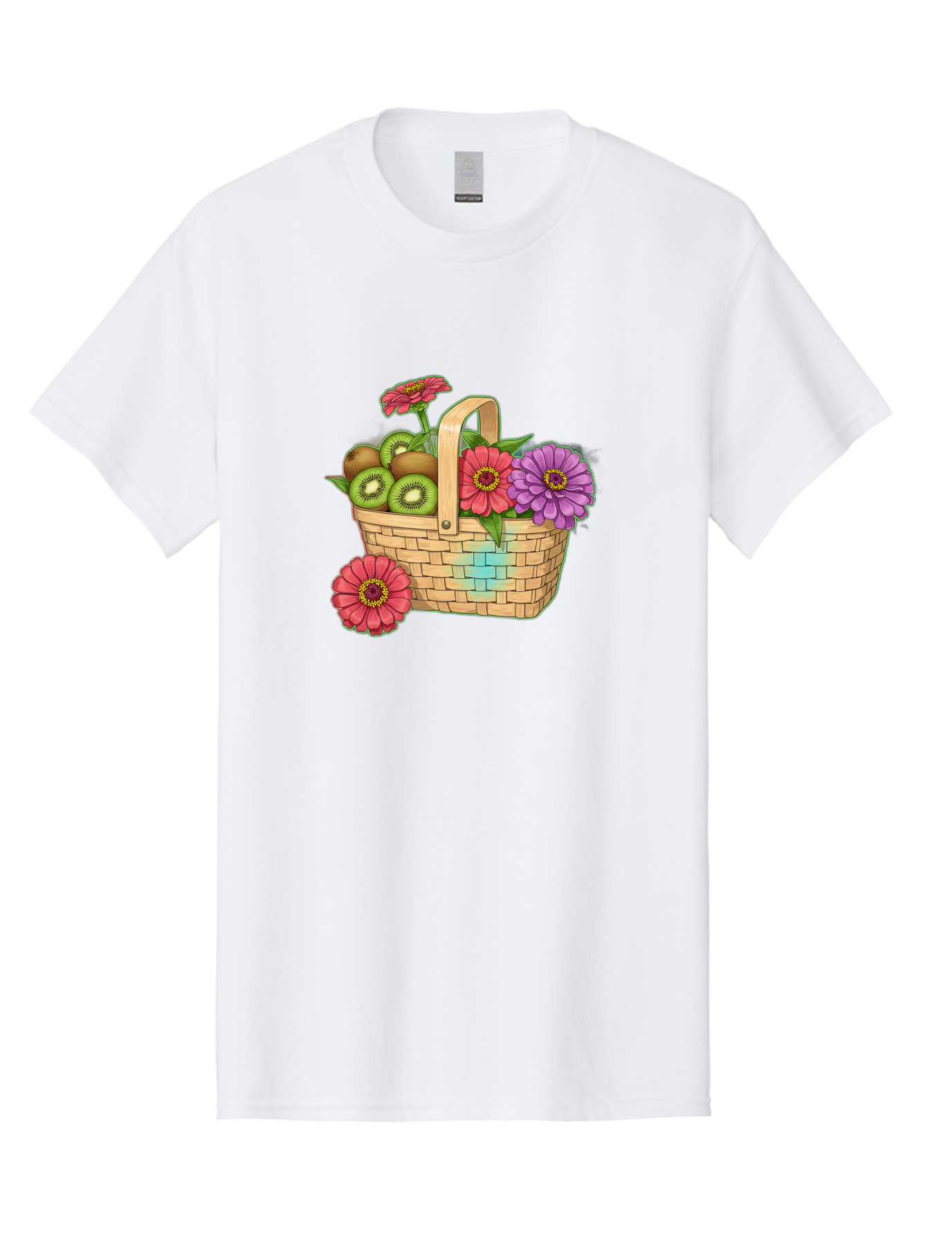 Basket-Of-Flowers-And-Kiwi-Fruits Men'S Graphic Tee, 100% Cotton, Comfortable Casual Summer Wear, Machine Washable, Vintage Camera, Old Camera, Antique Camera, Black Camera, Classic Photography, Photography Equipment, Nostalgic Device, Bai587 2