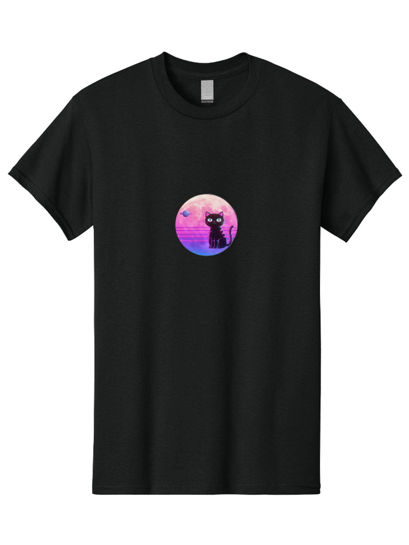 Black-Cat-1 Men'S Graphic Tee, 100% Cotton, Comfortable Casual Summer Wear, Machine Washable, Vintage Camera, Old Camera, Antique Camera, Black Camera, Classic Photography, Photography Equipment, Nostalgic Device, Film Camera, Camera Art Bai591 9