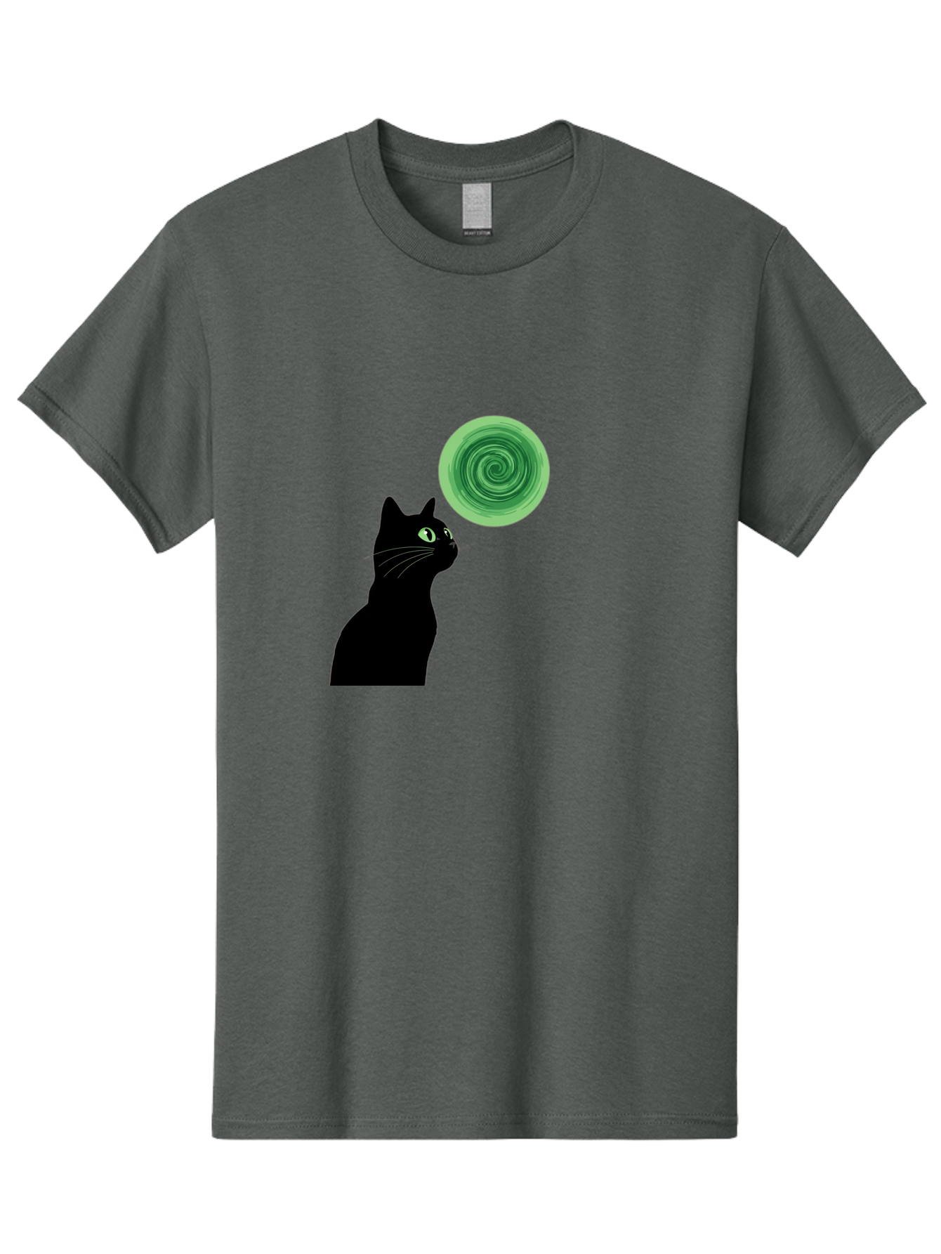 Black-Cat-And-Spiral Men'S Graphic Tee, 100% Cotton, Comfortable Casual Summer Wear, Machine Washable, Vintage Camera, Old Camera, Antique Camera, Black Camera, Classic Photography, Photography Equipment, Nostalgic Device, Film Camera, Bai592 12