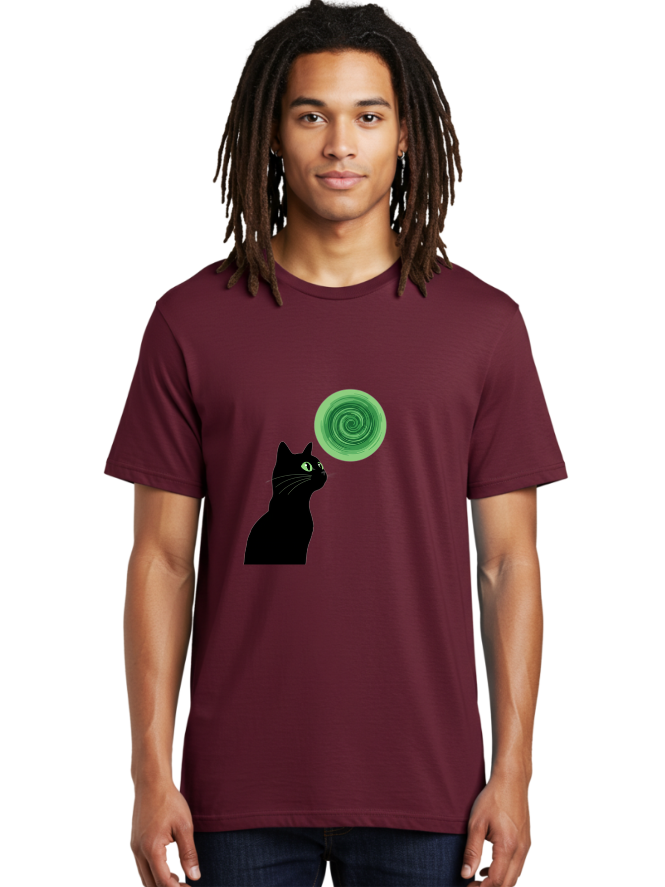 Black-Cat-And-Spiral Men'S Graphic Tee, 100% Cotton, Comfortable Casual Summer Wear, Machine Washable, Vintage Camera, Old Camera, Antique Camera, Black Camera, Classic Photography, Photography Equipment, Nostalgic Device, Film Camera, Bai592 28