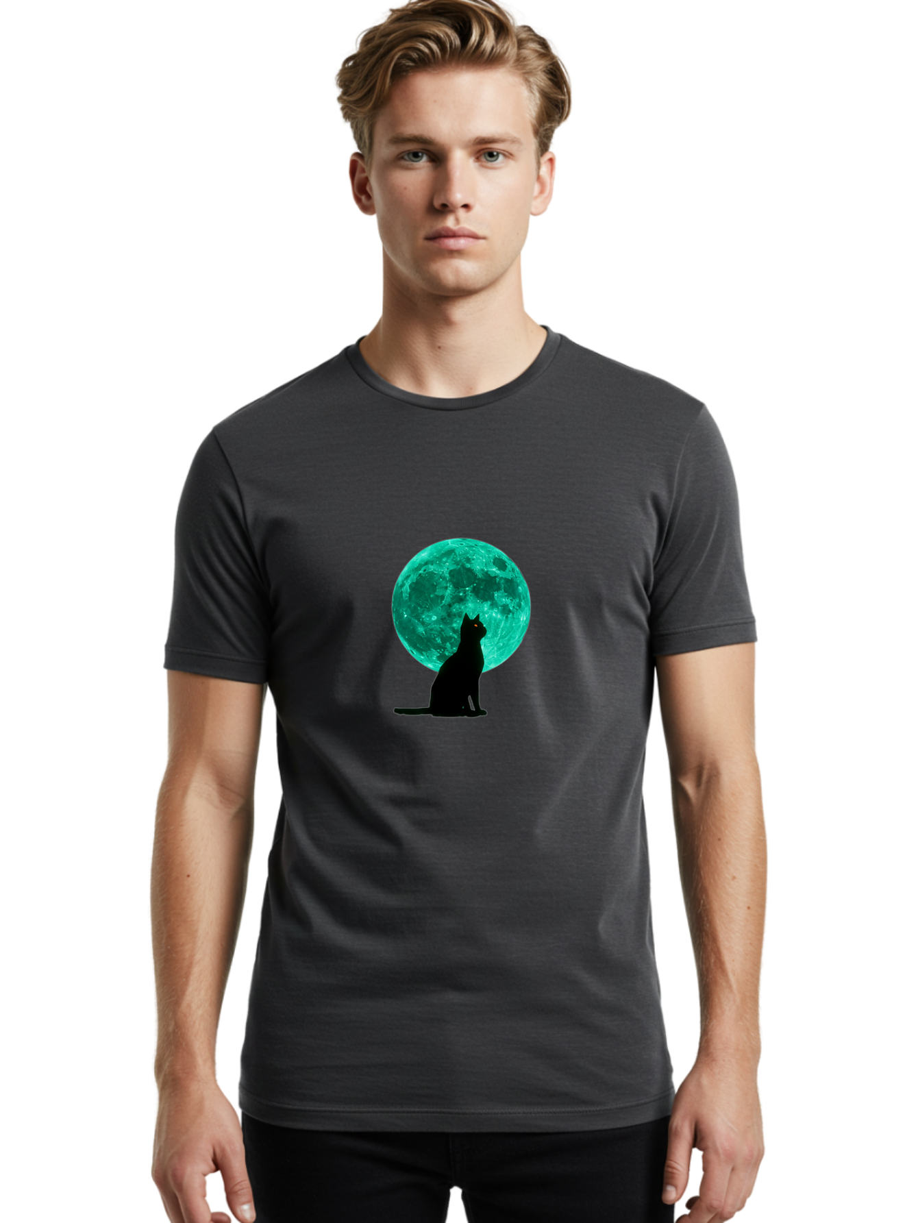 Black-Cat-Moon Men'S Graphic Tee, 100% Cotton, Comfortable Casual Summer Wear, Machine Washable, Vintage Camera, Old Camera, Antique Camera, Black Camera, Classic Photography, Photography Equipment, Nostalgic Device, Film Camera, Camera Art Bai593 25
