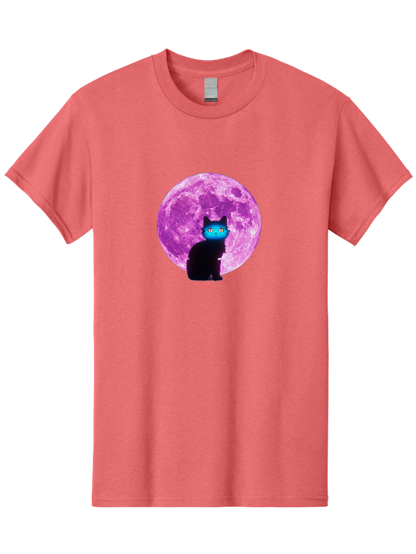 Black-Cat-Purple-Moon Men'S Graphic Tee, 100% Cotton, Comfortable Casual Summer Wear, Machine Washable, Vintage Camera, Old Camera, Antique Camera, Black Camera, Classic Photography, Photography Equipment, Nostalgic Device, Film Camera, Bai594 11