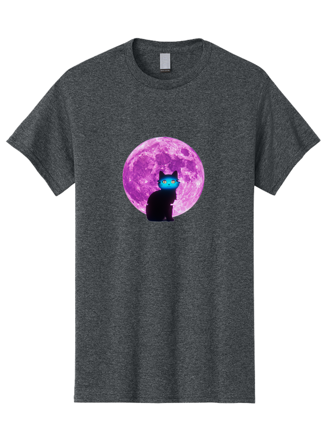 Black-Cat-Purple-Moon Men'S Graphic Tee, 100% Cotton, Comfortable Casual Summer Wear, Machine Washable, Vintage Camera, Old Camera, Antique Camera, Black Camera, Classic Photography, Photography Equipment, Nostalgic Device, Film Camera, Bai594 14