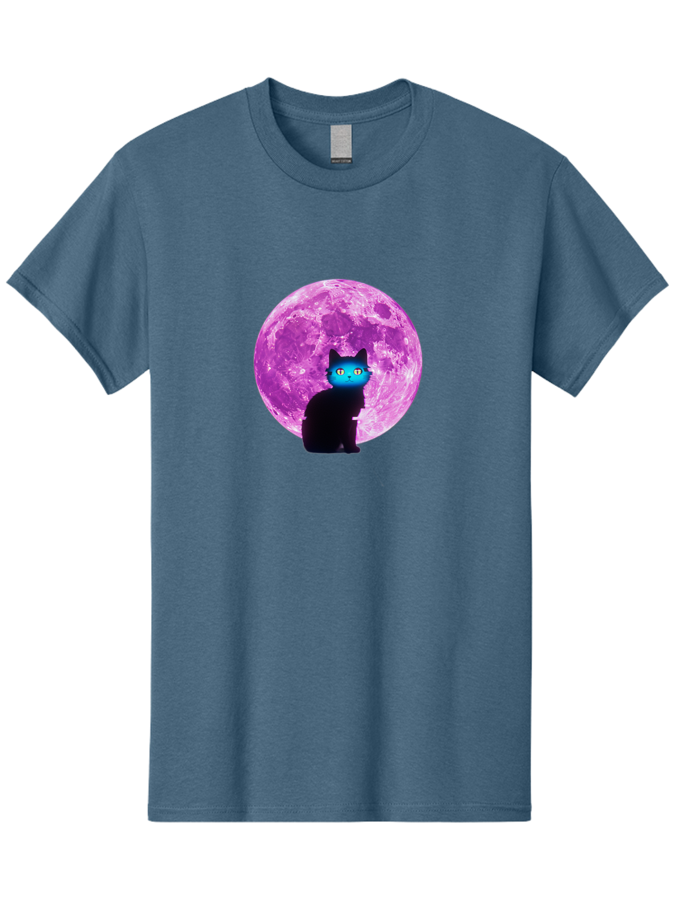 Black-Cat-Purple-Moon Men'S Graphic Tee, 100% Cotton, Comfortable Casual Summer Wear, Machine Washable, Vintage Camera, Old Camera, Antique Camera, Black Camera, Classic Photography, Photography Equipment, Nostalgic Device, Film Camera, Bai594 10