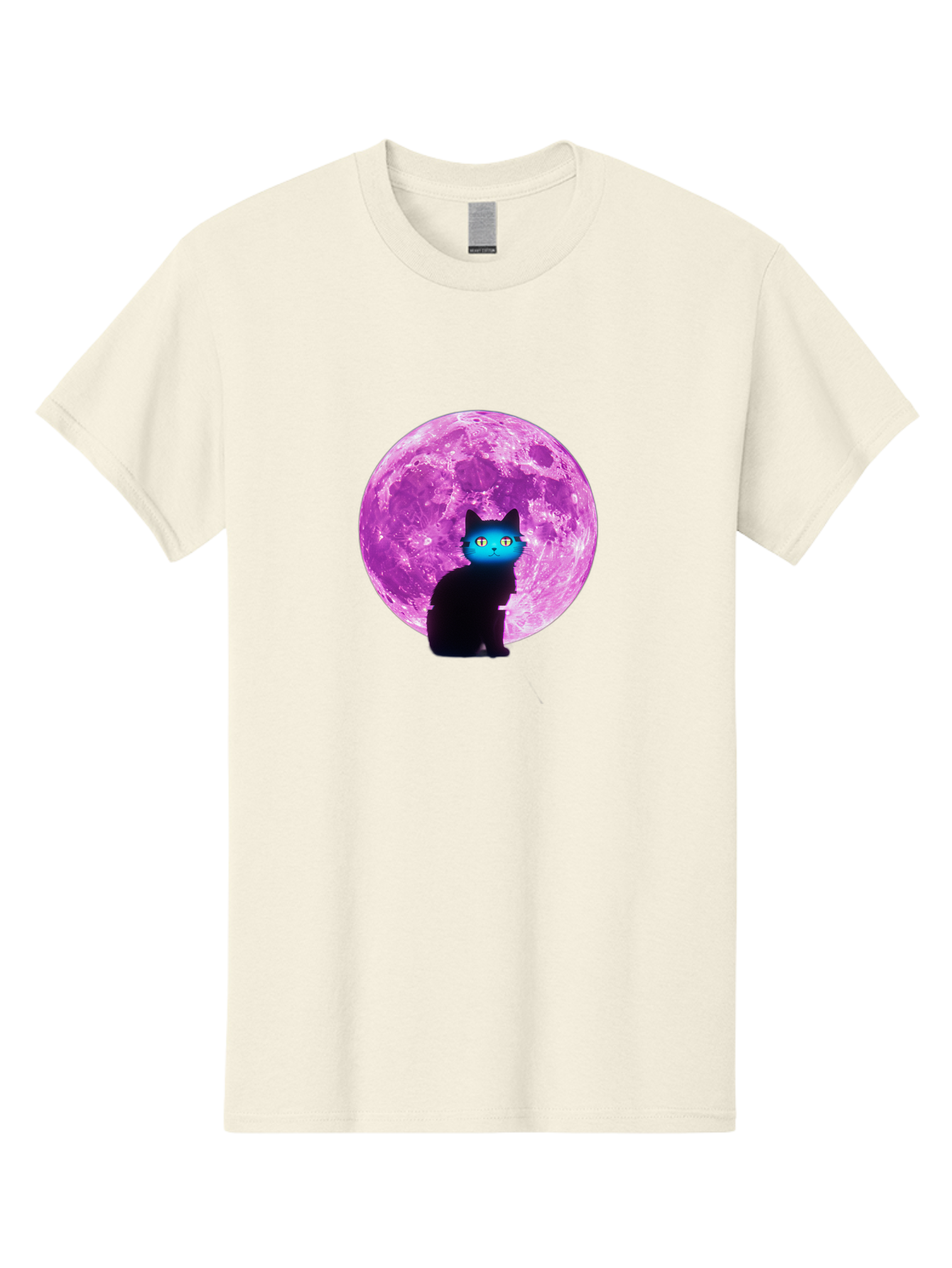 Black-Cat-Purple-Moon Men'S Graphic Tee, 100% Cotton, Comfortable Casual Summer Wear, Machine Washable, Vintage Camera, Old Camera, Antique Camera, Black Camera, Classic Photography, Photography Equipment, Nostalgic Device, Film Camera, Bai594 6