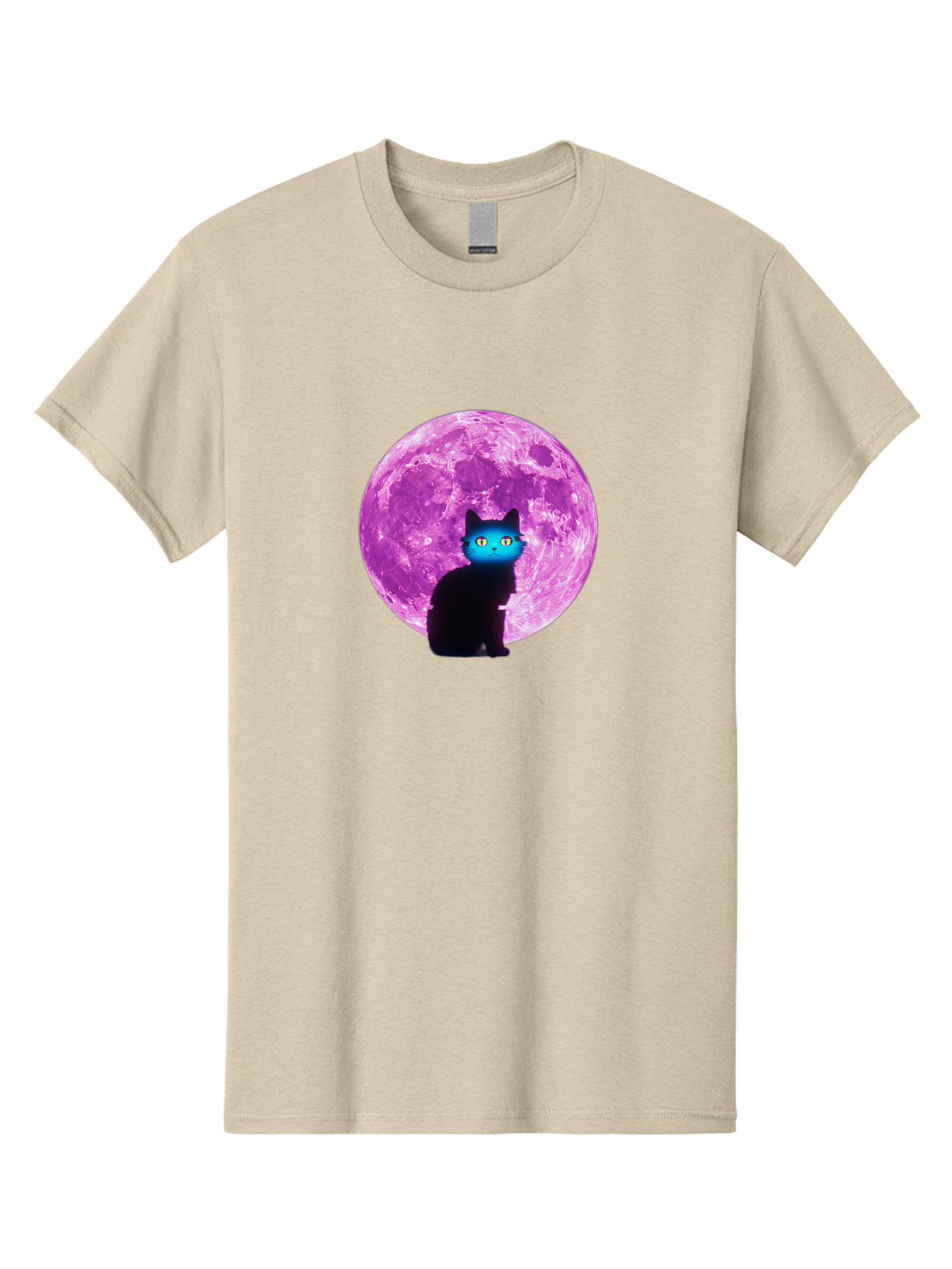Black-Cat-Purple-Moon Men'S Graphic Tee, 100% Cotton, Comfortable Casual Summer Wear, Machine Washable, Vintage Camera, Old Camera, Antique Camera, Black Camera, Classic Photography, Photography Equipment, Nostalgic Device, Film Camera, Bai594 7