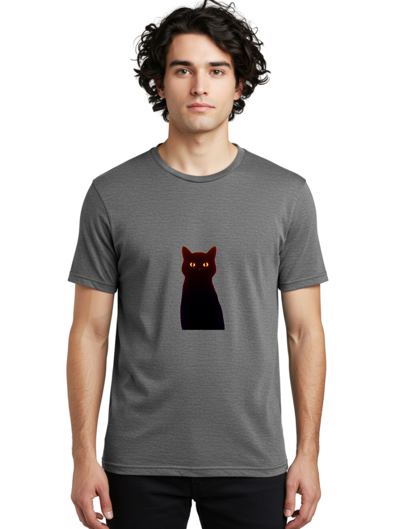 Black-Cat-With-Glowing-Eyes Men'S Graphic Tee, 100% Cotton, Comfortable Casual Summer Wear, Machine Washable, Vintage Camera, Old Camera, Antique Camera, Black Camera, Classic Photography, Photography Equipment, Nostalgic Device, Film Camera, Bai595 26