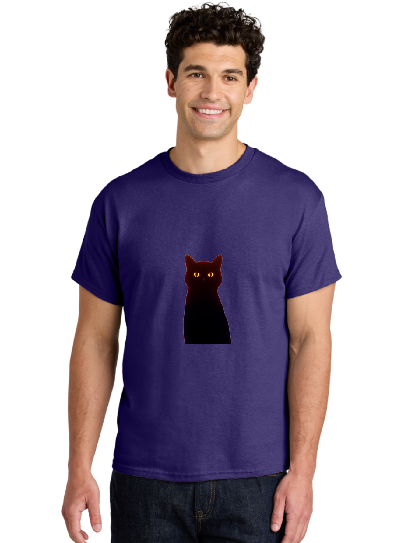 Black-Cat-With-Glowing-Eyes Men'S Graphic Tee, 100% Cotton, Comfortable Casual Summer Wear, Machine Washable, Vintage Camera, Old Camera, Antique Camera, Black Camera, Classic Photography, Photography Equipment, Nostalgic Device, Film Camera, Bai595 27