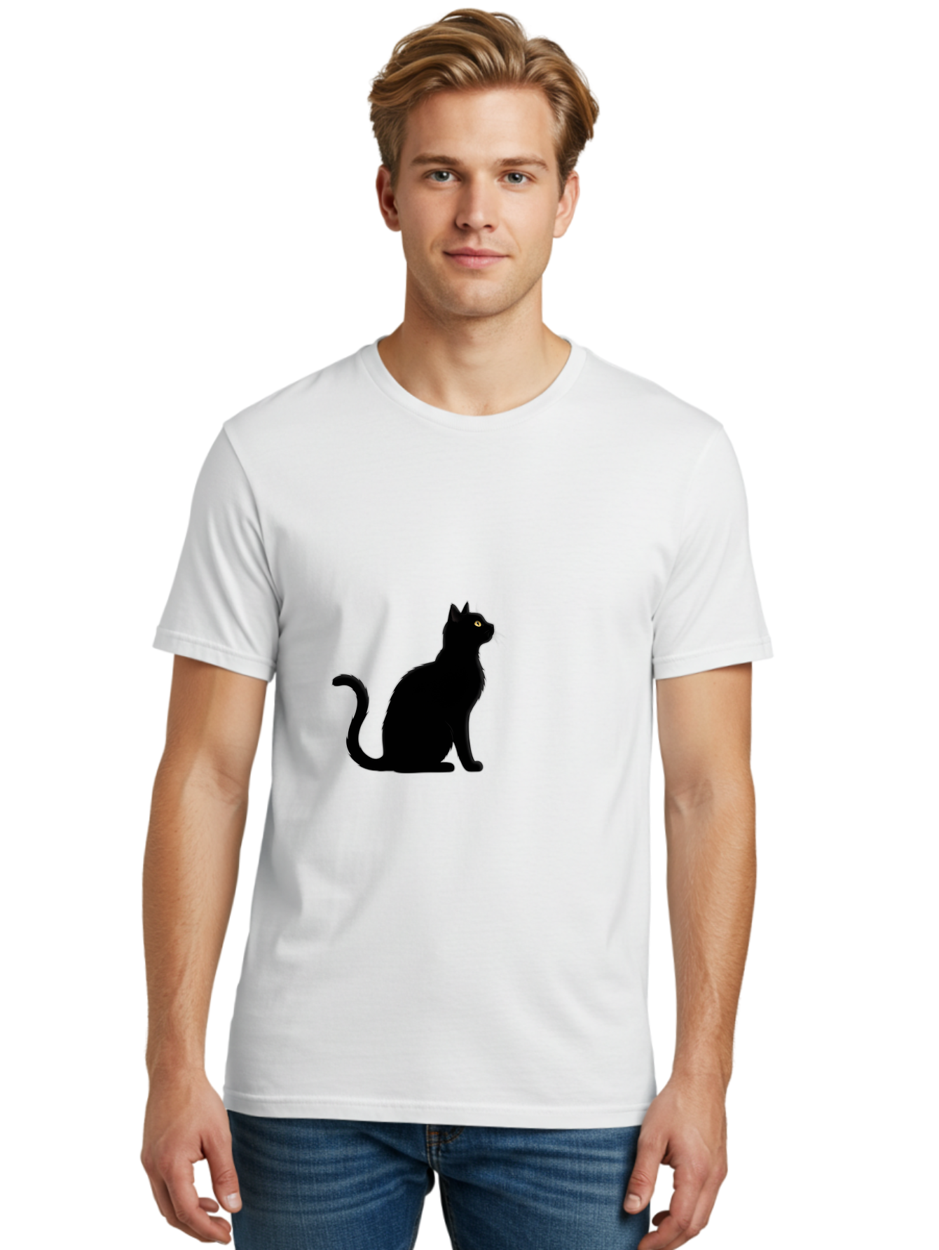 Black-Cat Men'S Graphic Tee, 100% Cotton, Comfortable Casual Summer Wear, Machine Washable, Vintage Camera, Old Camera, Antique Camera, Black Camera, Classic Photography, Photography Equipment, Nostalgic Device, Film Camera, Camera Art Bai596 28