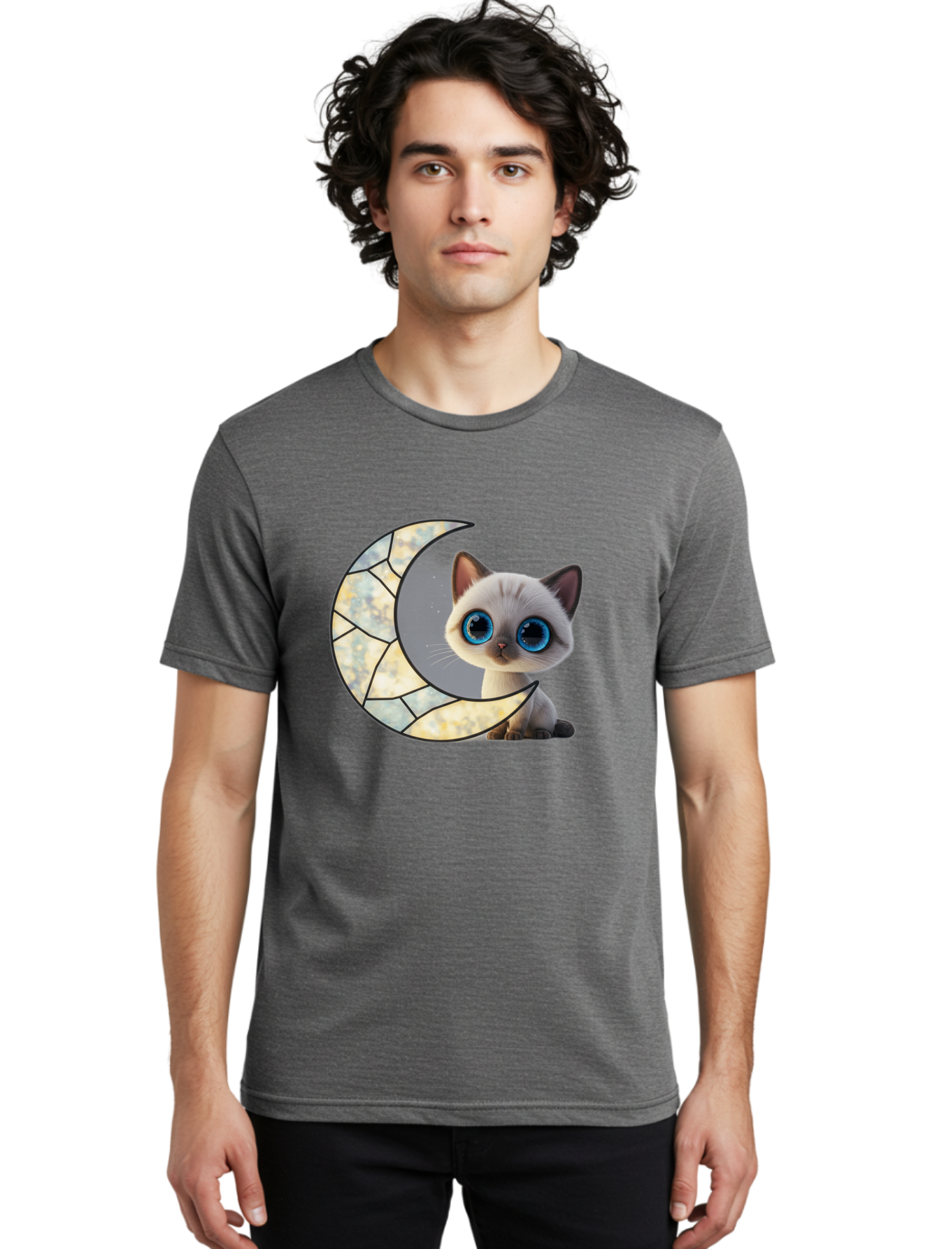 Cat-And-Crescent-Moon-1 Men'S Graphic Tee, 100% Cotton, Comfortable Casual Summer Wear, Machine Washable, Vintage Camera, Old Camera, Antique Camera, Black Camera, Classic Photography, Photography Equipment, Nostalgic Device, Film Camera, Bai619 28