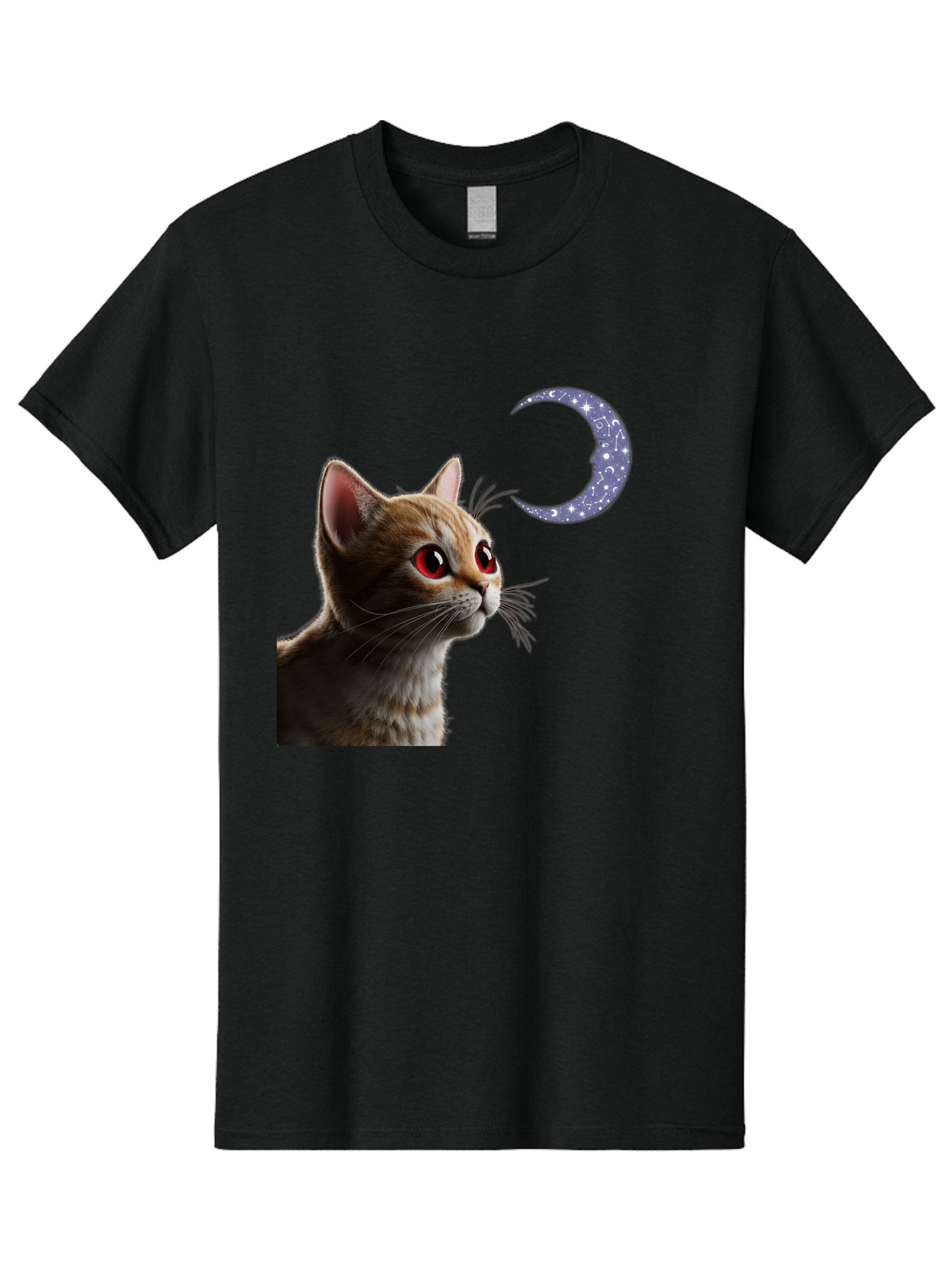 Cat-And-Crescent-Moon-2 Men'S Graphic Tee, 100% Cotton, Comfortable Casual Summer Wear, Machine Washable, Vintage Camera, Old Camera, Antique Camera, Black Camera, Classic Photography, Photography Equipment, Nostalgic Device, Film Camera, Bai620 6