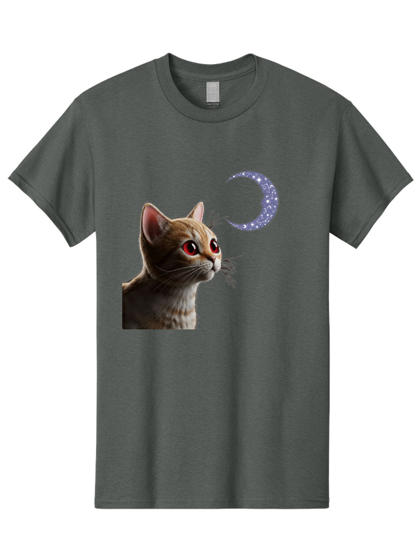 Cat-And-Crescent-Moon-2 Men'S Graphic Tee, 100% Cotton, Comfortable Casual Summer Wear, Machine Washable, Vintage Camera, Old Camera, Antique Camera, Black Camera, Classic Photography, Photography Equipment, Nostalgic Device, Film Camera, Bai620 3