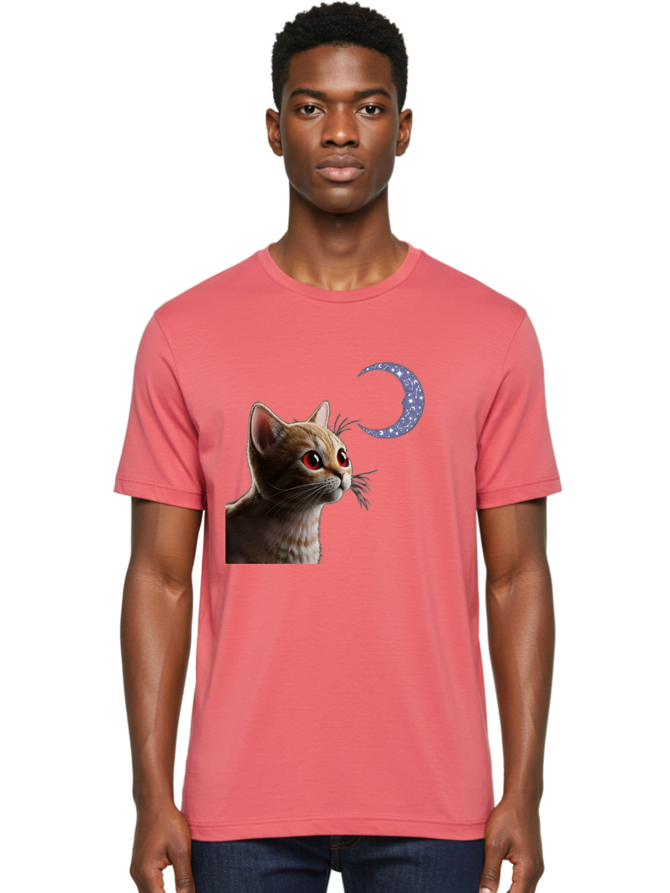 Cat-And-Crescent-Moon-2 Men'S Graphic Tee, 100% Cotton, Comfortable Casual Summer Wear, Machine Washable, Vintage Camera, Old Camera, Antique Camera, Black Camera, Classic Photography, Photography Equipment, Nostalgic Device, Film Camera, Bai620 29