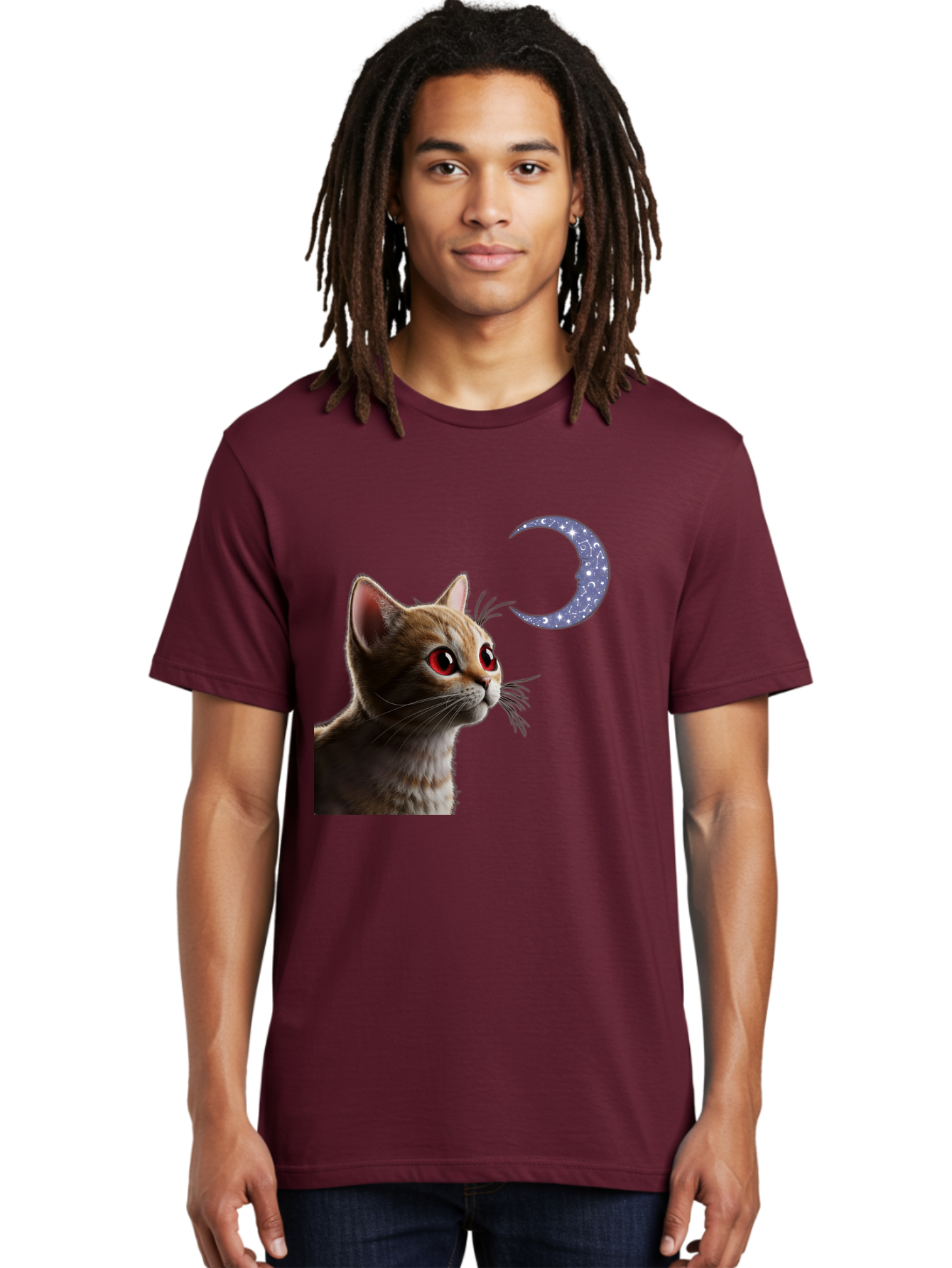 Cat-And-Crescent-Moon-2 Men'S Graphic Tee, 100% Cotton, Comfortable Casual Summer Wear, Machine Washable, Vintage Camera, Old Camera, Antique Camera, Black Camera, Classic Photography, Photography Equipment, Nostalgic Device, Film Camera, Bai620 30