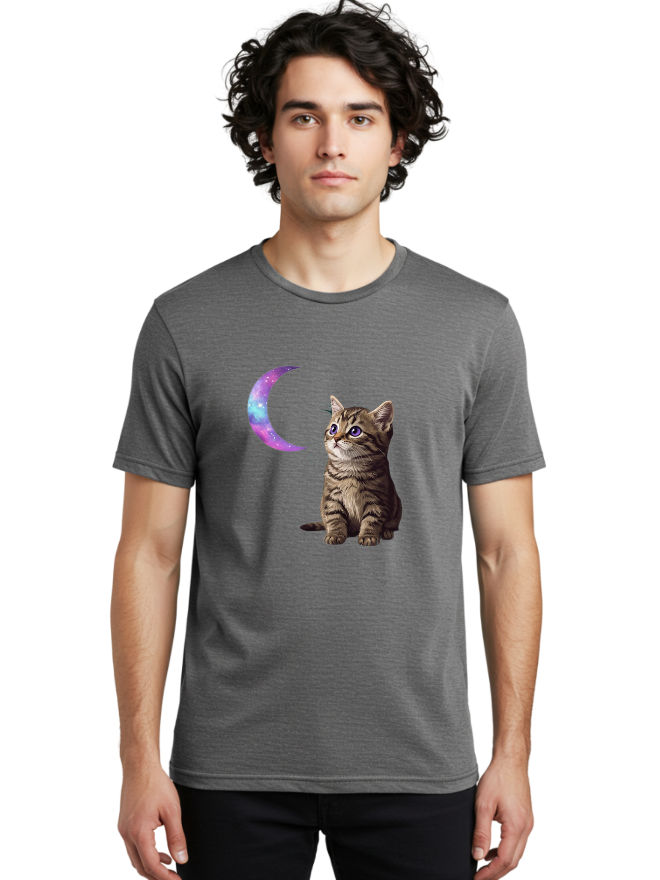 Cat-And-Crescent-Moon-3 Men'S Graphic Tee, 100% Cotton, Comfortable Casual Summer Wear, Machine Washable, Vintage Camera, Old Camera, Antique Camera, Black Camera, Classic Photography, Photography Equipment, Nostalgic Device, Film Camera, Bai621 28