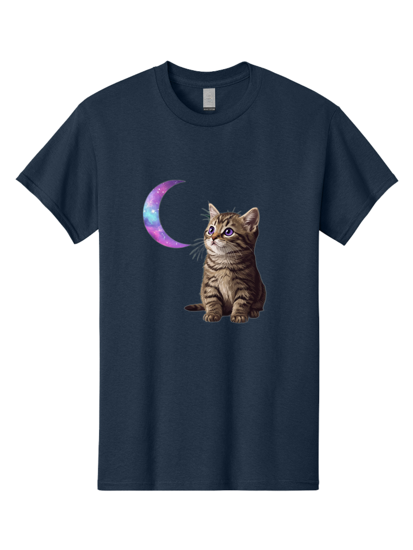 Cat-And-Crescent-Moon-3 Men'S Graphic Tee, 100% Cotton, Comfortable Casual Summer Wear, Machine Washable, Vintage Camera, Old Camera, Antique Camera, Black Camera, Classic Photography, Photography Equipment, Nostalgic Device, Film Camera, Bai621 3