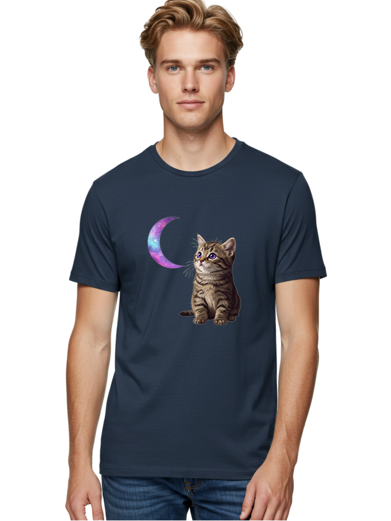 Cat-And-Crescent-Moon-3 Men'S Graphic Tee, 100% Cotton, Comfortable Casual Summer Wear, Machine Washable, Vintage Camera, Old Camera, Antique Camera, Black Camera, Classic Photography, Photography Equipment, Nostalgic Device, Film Camera, Bai621 18