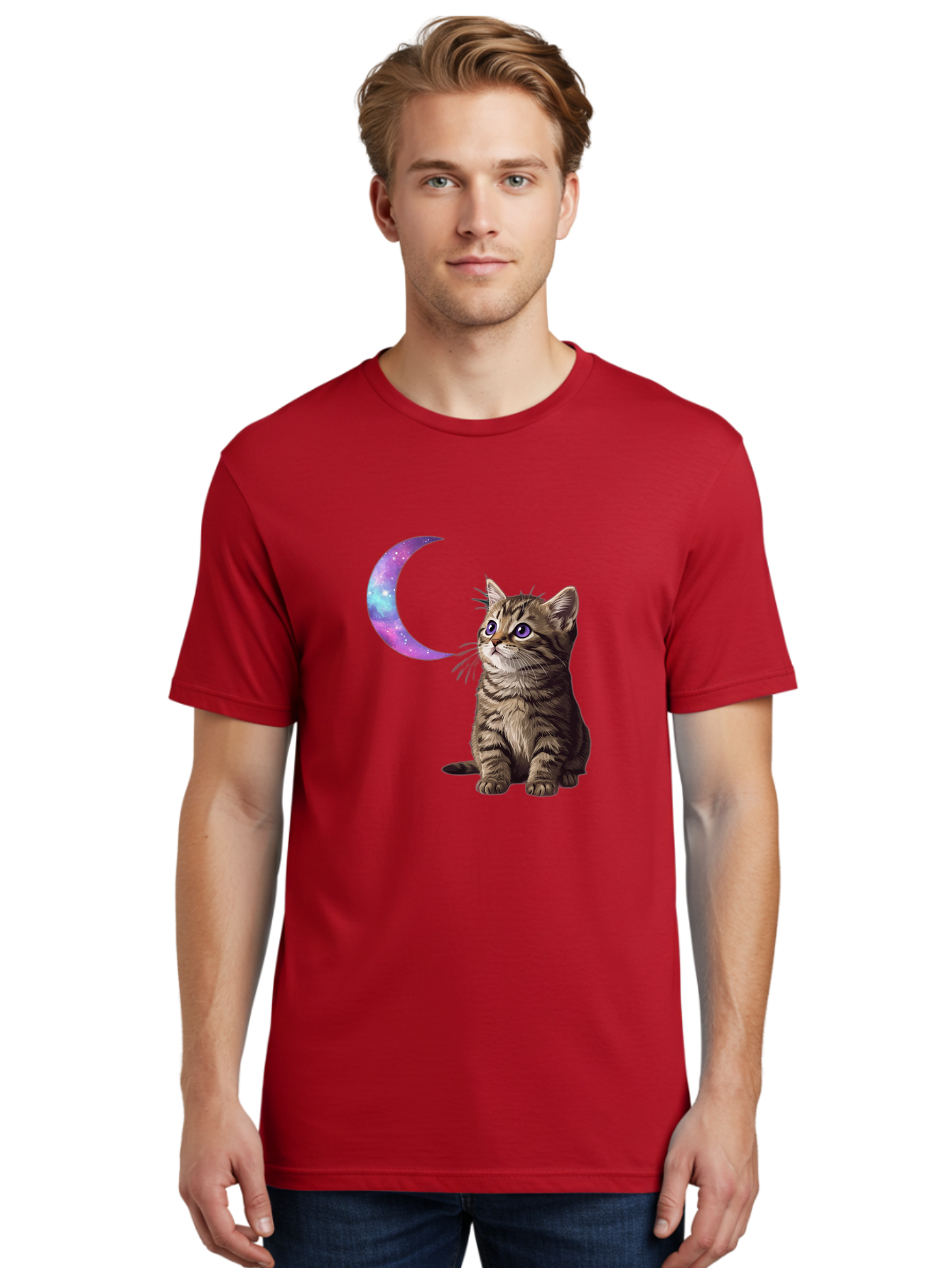 Cat-And-Crescent-Moon-3 Men'S Graphic Tee, 100% Cotton, Comfortable Casual Summer Wear, Machine Washable, Vintage Camera, Old Camera, Antique Camera, Black Camera, Classic Photography, Photography Equipment, Nostalgic Device, Film Camera, Bai621 22