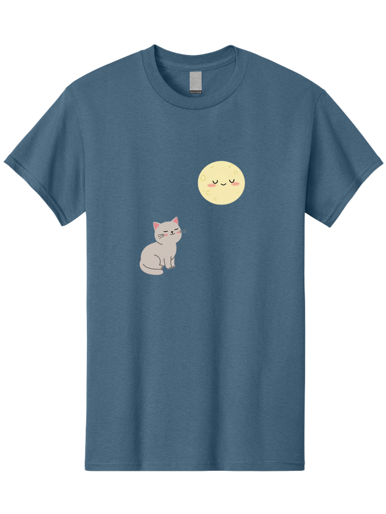 Cat-And-Moon-1 Men'S Graphic Tee, 100% Cotton, Comfortable Casual Summer Wear, Machine Washable, Vintage Camera, Old Camera, Antique Camera, Black Camera, Classic Photography, Photography Equipment, Nostalgic Device, Film Camera, Camera Art Bai623 2