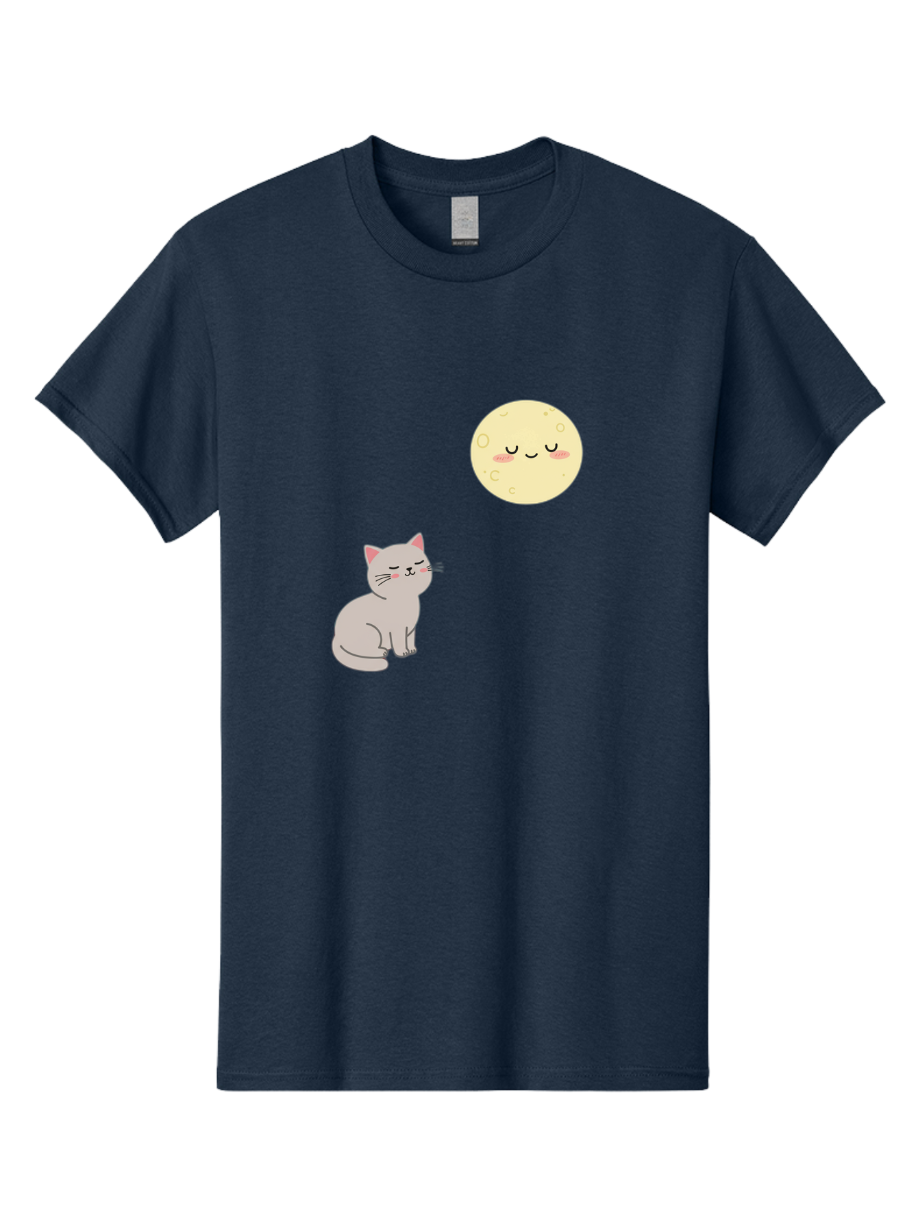 Cat-And-Moon-1 Men'S Graphic Tee, 100% Cotton, Comfortable Casual Summer Wear, Machine Washable, Vintage Camera, Old Camera, Antique Camera, Black Camera, Classic Photography, Photography Equipment, Nostalgic Device, Film Camera, Camera Art Bai623 8