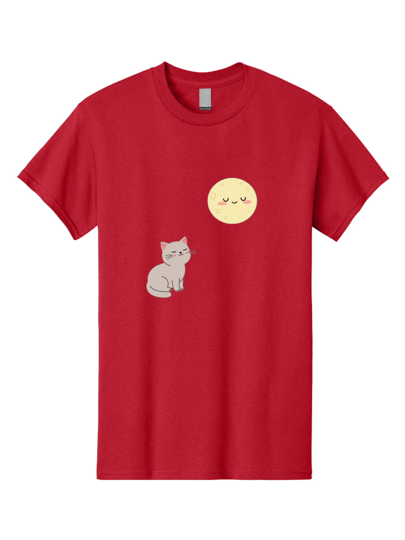 Cat-And-Moon-1 Men'S Graphic Tee, 100% Cotton, Comfortable Casual Summer Wear, Machine Washable, Vintage Camera, Old Camera, Antique Camera, Black Camera, Classic Photography, Photography Equipment, Nostalgic Device, Film Camera, Camera Art Bai623 3