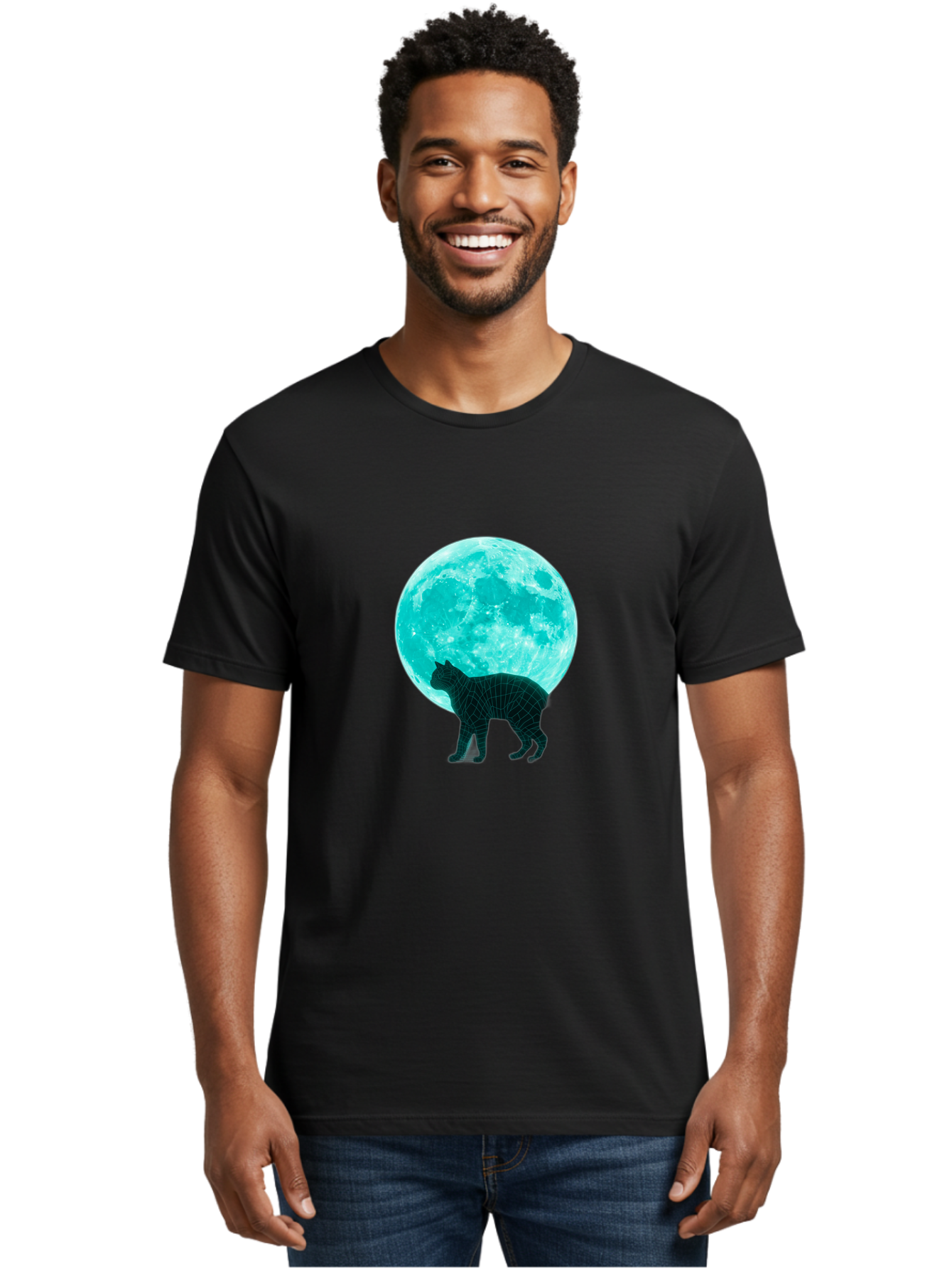 Cat-And-Moon-2 Men'S Graphic Tee, 100% Cotton, Comfortable Casual Summer Wear, Machine Washable, Vintage Camera, Old Camera, Antique Camera, Black Camera, Classic Photography, Photography Equipment, Nostalgic Device, Film Camera, Camera Art Bai624 22