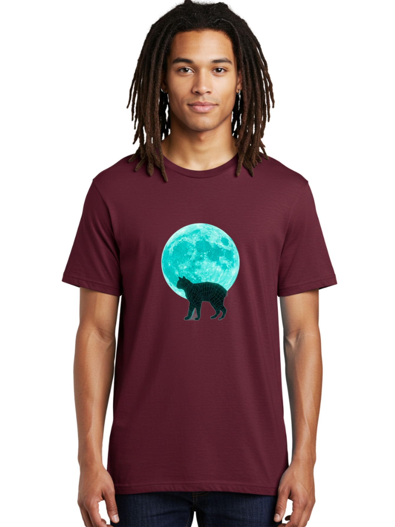 Cat-And-Moon-2 Men'S Graphic Tee, 100% Cotton, Comfortable Casual Summer Wear, Machine Washable, Vintage Camera, Old Camera, Antique Camera, Black Camera, Classic Photography, Photography Equipment, Nostalgic Device, Film Camera, Camera Art Bai624 18