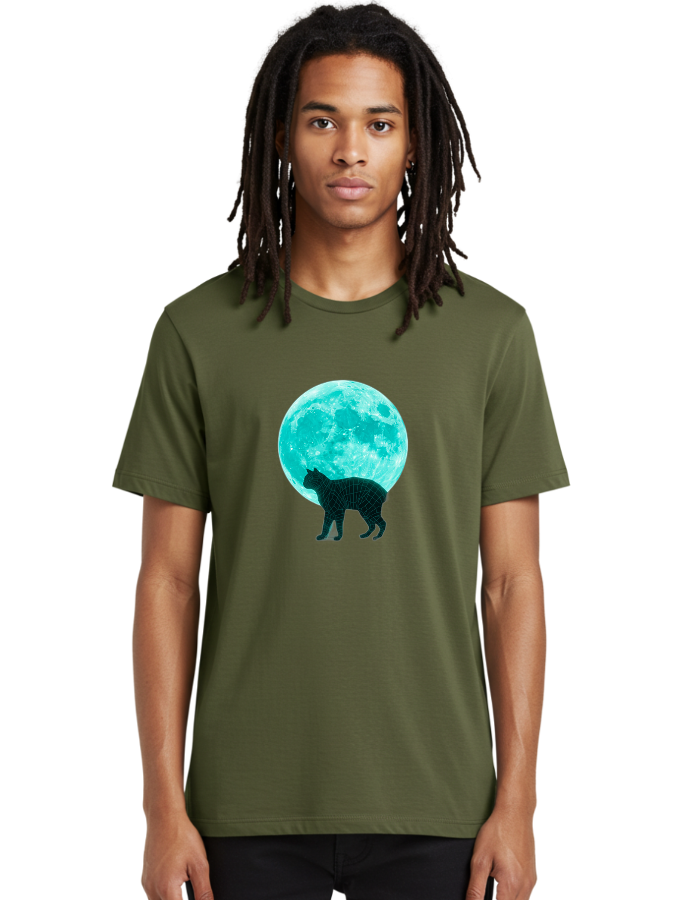 Cat-And-Moon-2 Men'S Graphic Tee, 100% Cotton, Comfortable Casual Summer Wear, Machine Washable, Vintage Camera, Old Camera, Antique Camera, Black Camera, Classic Photography, Photography Equipment, Nostalgic Device, Film Camera, Camera Art Bai624 30