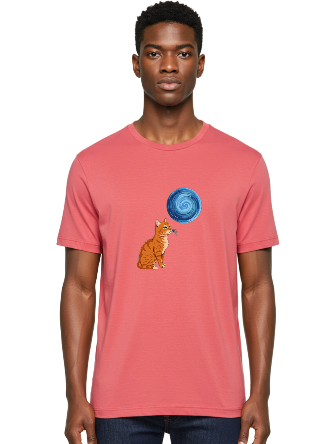 Cat-And-Swirl Men'S Graphic Tee, 100% Cotton, Comfortable Casual Summer Wear, Machine Washable, Vintage Camera, Old Camera, Antique Camera, Black Camera, Classic Photography, Photography Equipment, Nostalgic Device, Film Camera, Camera Art Bai627 24