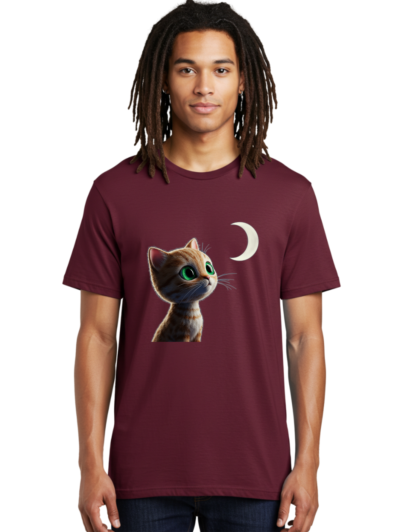 Cat-Gazing-At-Crescent-Moon Men'S Graphic Tee, 100% Cotton, Comfortable Casual Summer Wear, Machine Washable, Vintage Camera, Old Camera, Antique Camera, Black Camera, Classic Photography, Photography Equipment, Nostalgic Device, Film Camera, Bai628 27
