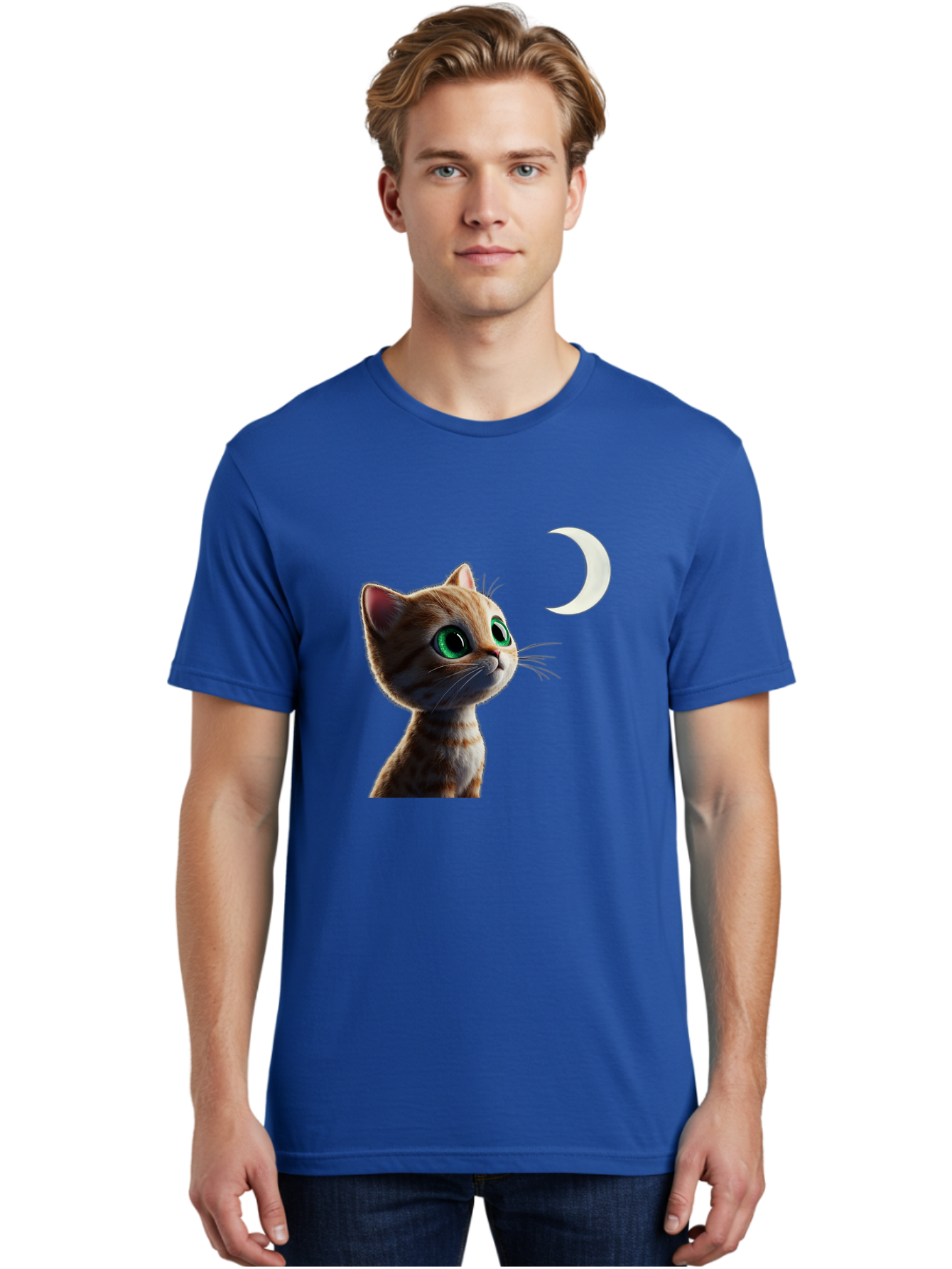 Cat-Gazing-At-Crescent-Moon Men'S Graphic Tee, 100% Cotton, Comfortable Casual Summer Wear, Machine Washable, Vintage Camera, Old Camera, Antique Camera, Black Camera, Classic Photography, Photography Equipment, Nostalgic Device, Film Camera, Bai628 24
